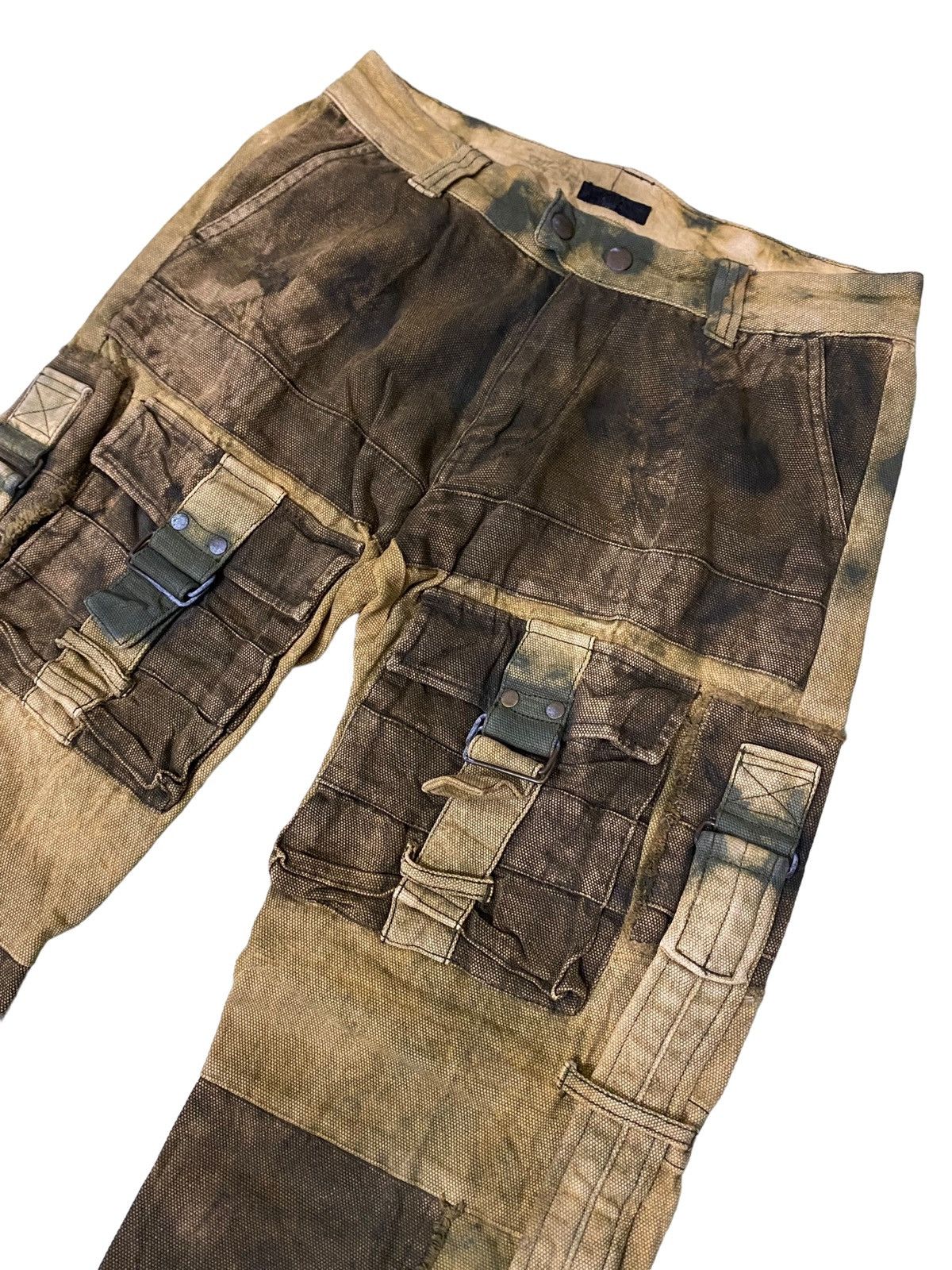 Number (N)ine 💥Avant Garde Flare Albe Cargo Canvas Pant Size US 29 - 4 Thumbnail