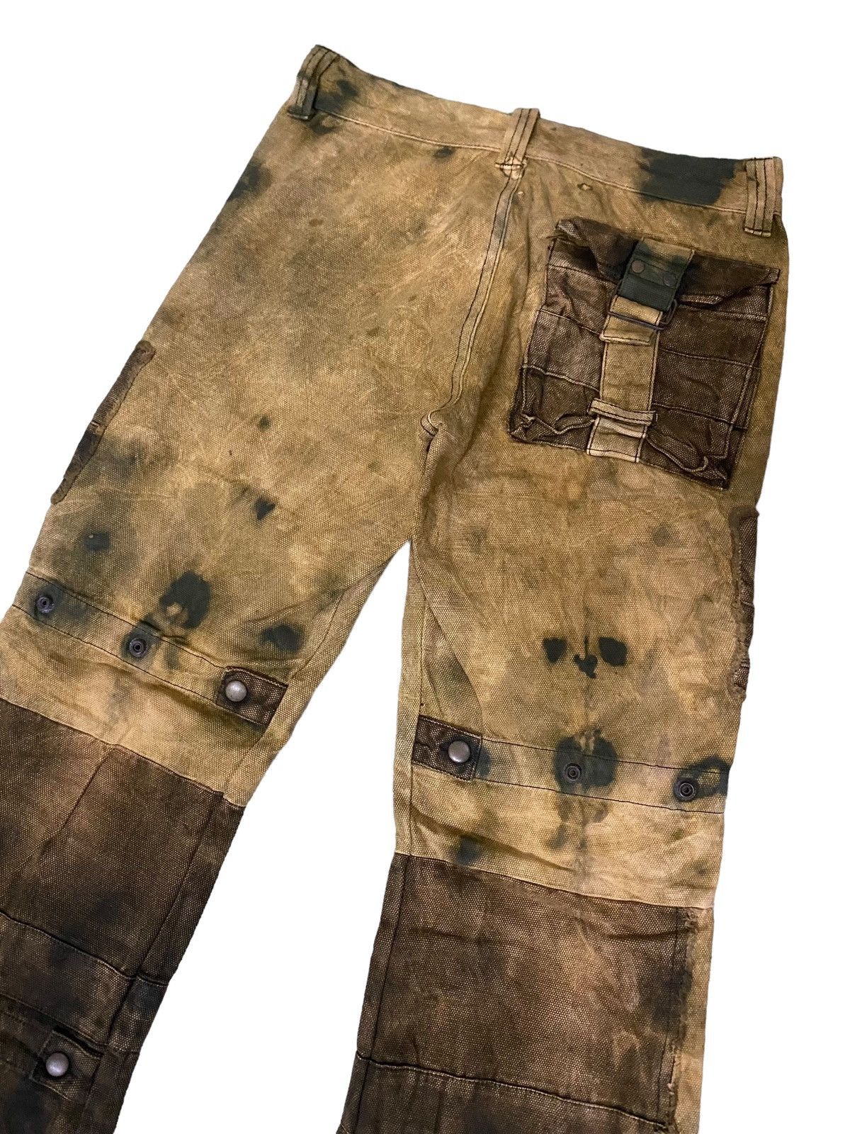 Number (N)ine 💥Avant Garde Flare Albe Cargo Canvas Pant Size US 29 - 5 Thumbnail