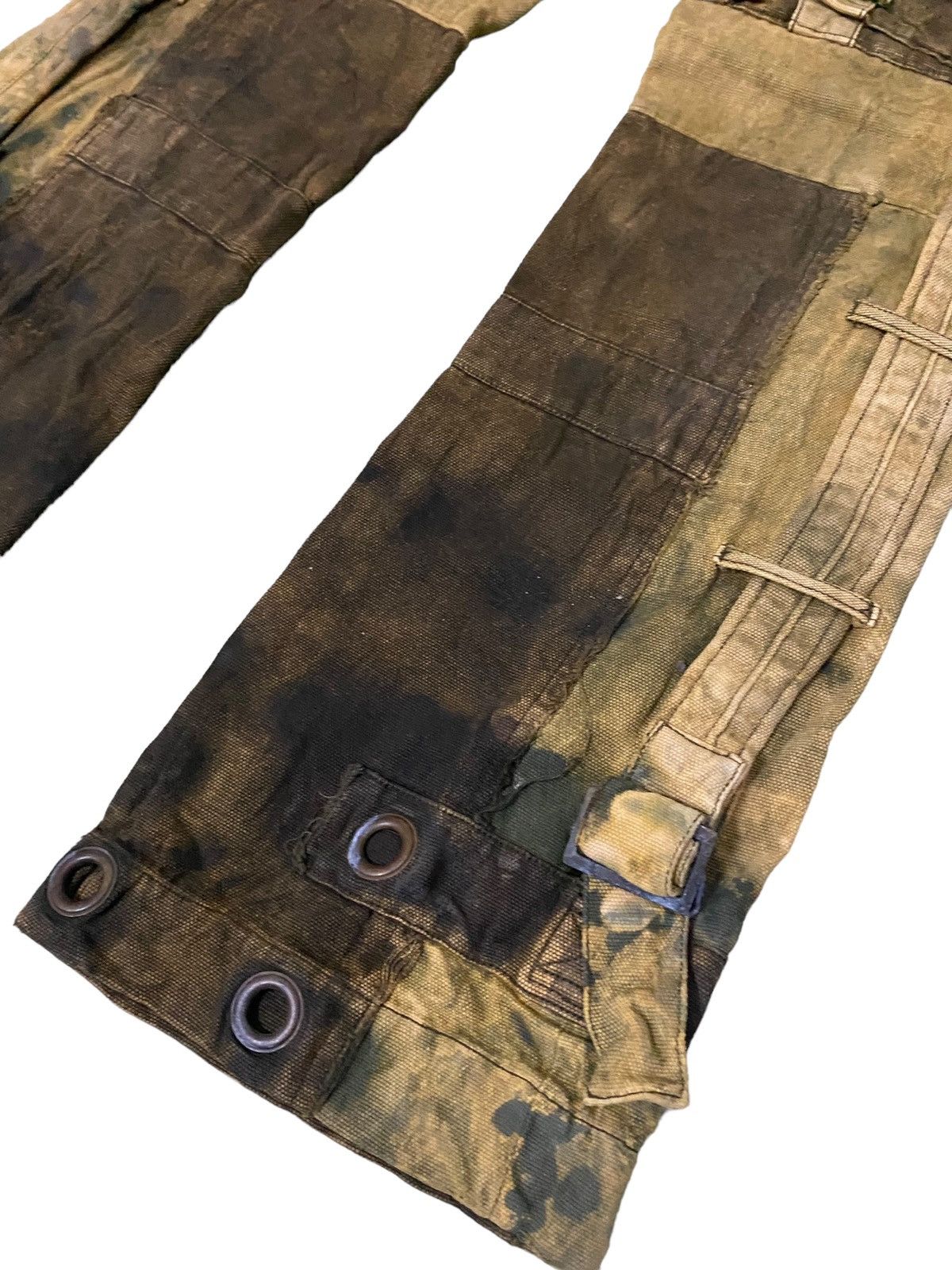 Number (N)ine 💥Avant Garde Flare Albe Cargo Canvas Pant Size US 29 - 6 Thumbnail