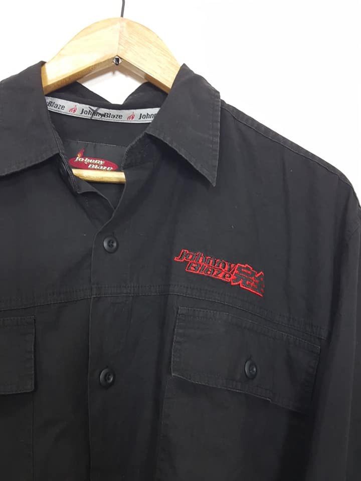 Vintage Johnny Blaze Spell Out Detachable Shirt Size US XL / EU 56 / 4 - 4 Thumbnail