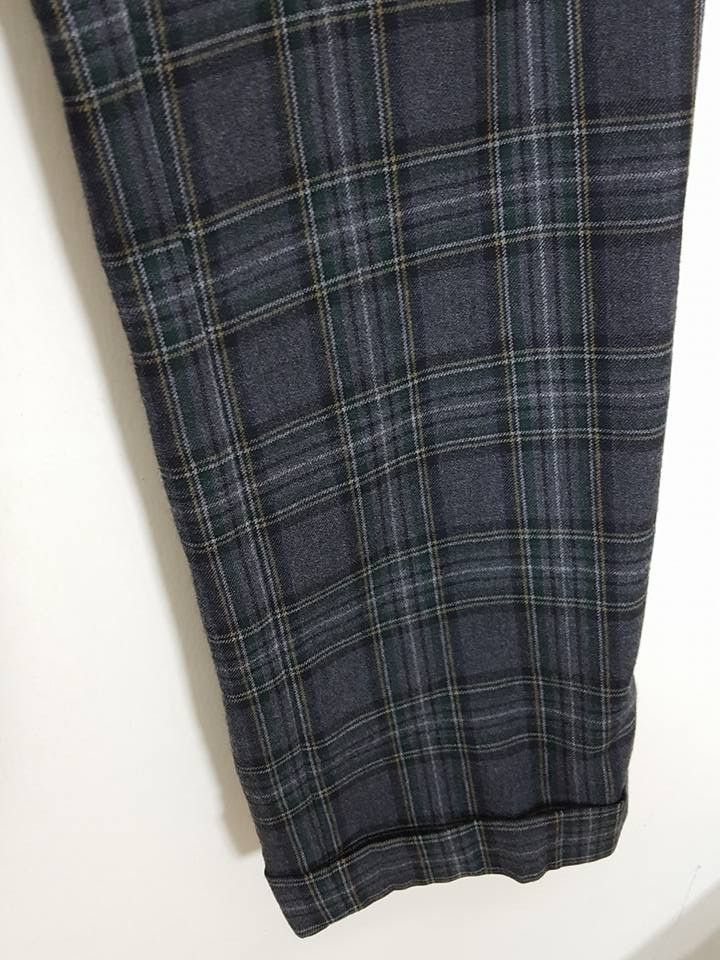 Macbeth × Vintage Wool Tartan Plaid Wide Pants Size US 29 - 12 Thumbnail