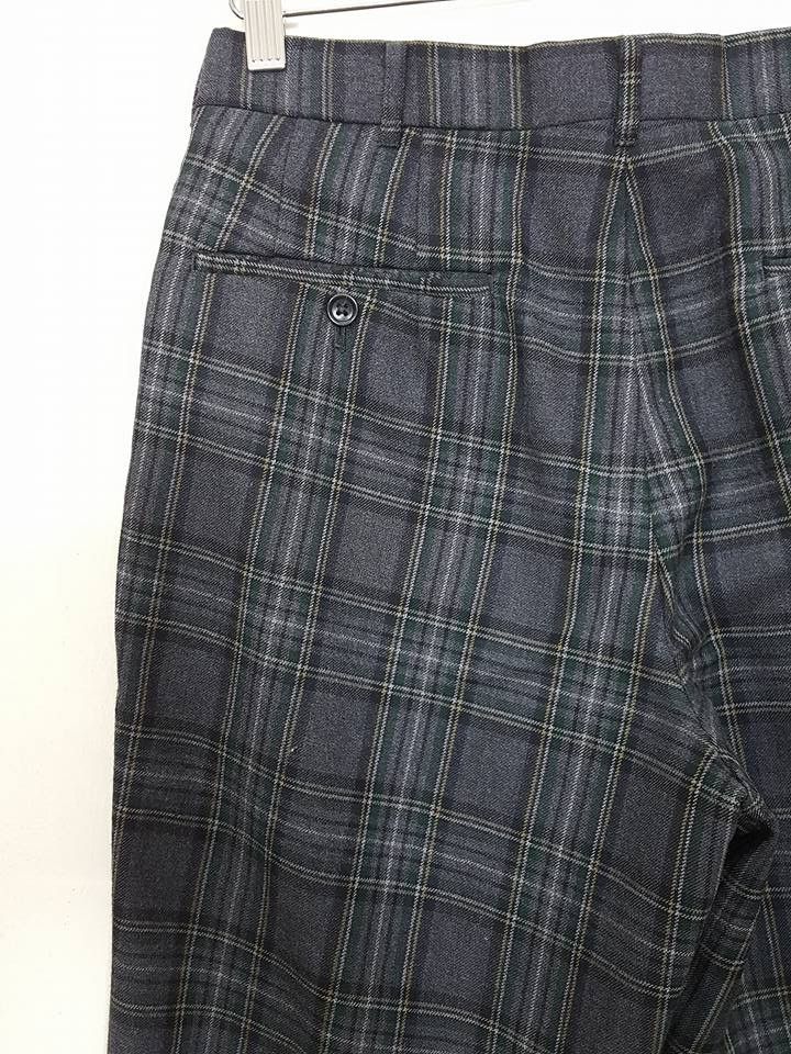 Macbeth × Vintage Wool Tartan Plaid Wide Pants Size US 29 - 5 Thumbnail
