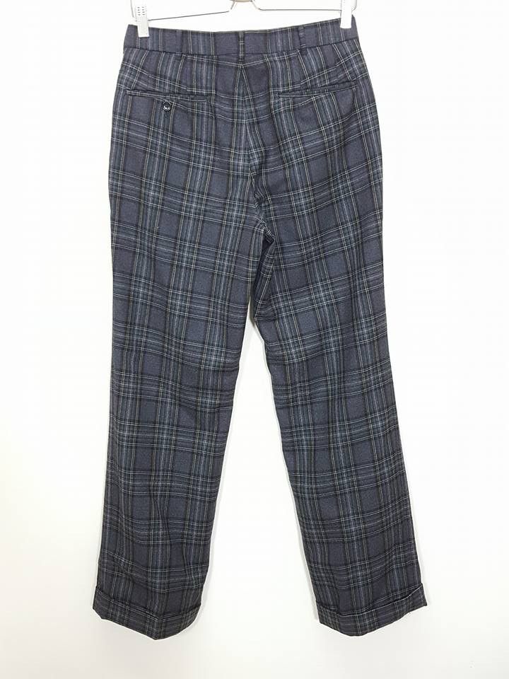 Macbeth × Vintage Wool Tartan Plaid Wide Pants Size US 29 - 2 Thumbnail