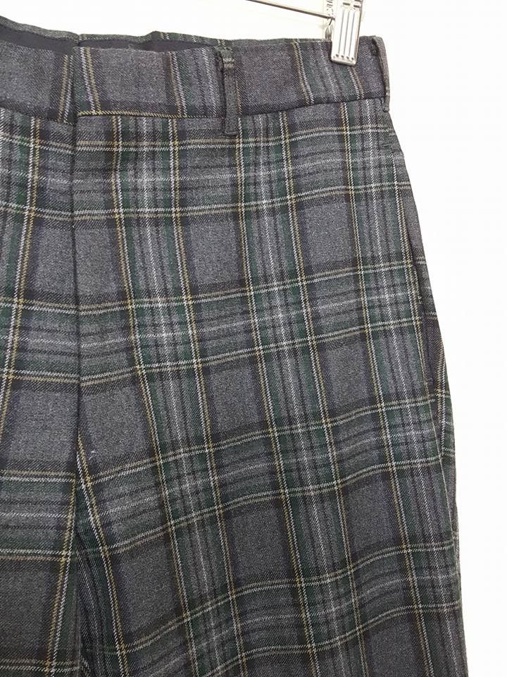 Macbeth × Vintage Wool Tartan Plaid Wide Pants Size US 29 - 4 Thumbnail
