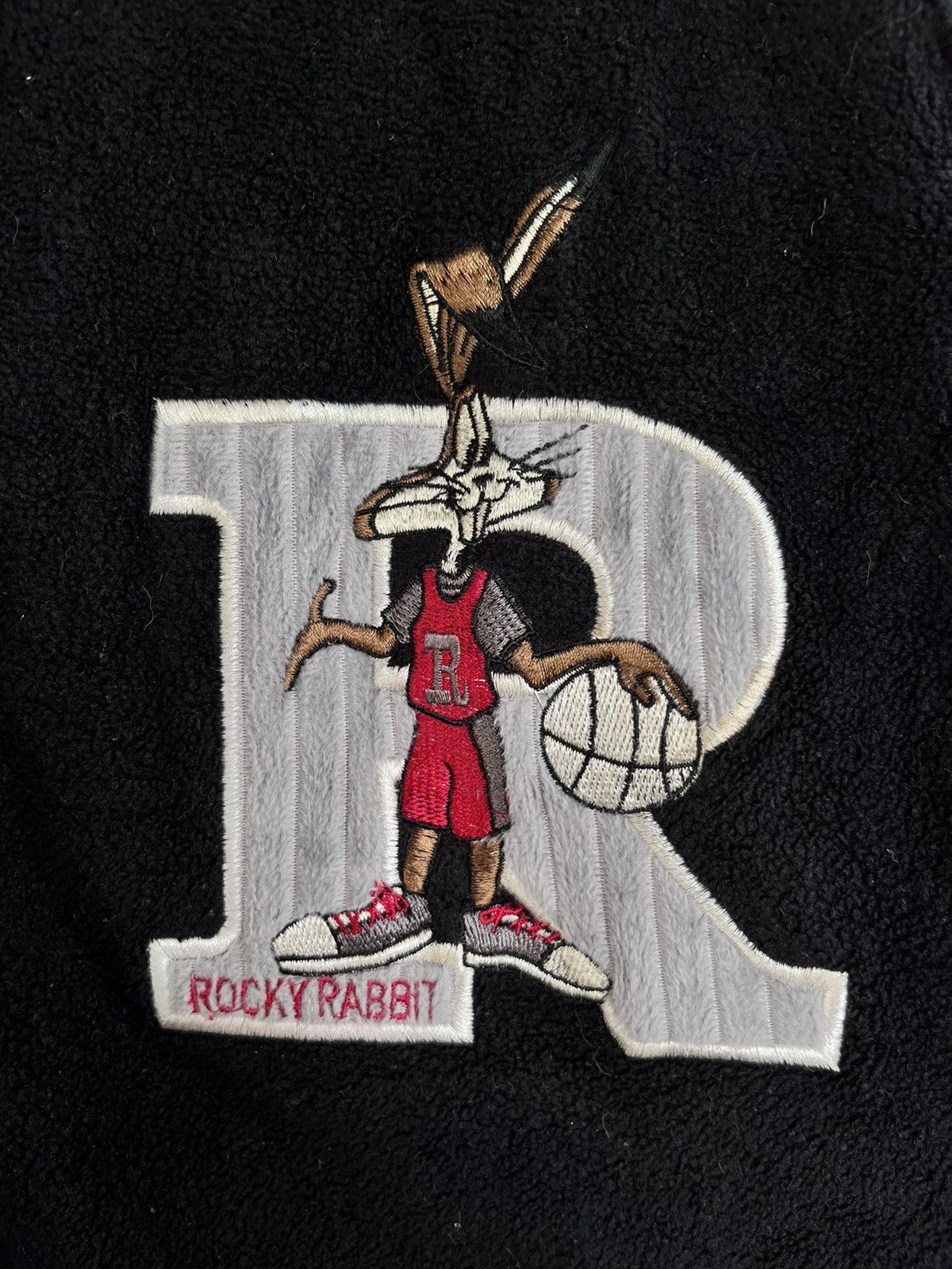 Cartoon Network Vintage 90s Rocky Rabbit Fleece Varsity Jacket Size US L / EU 52-54 / 3 - 4 Thumbnail