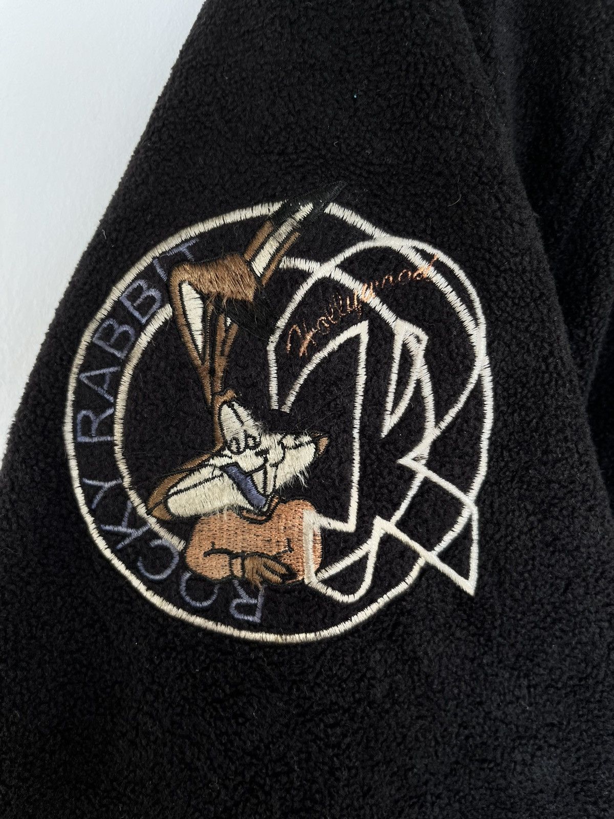 Cartoon Network Vintage 90s Rocky Rabbit Fleece Varsity Jacket Size US L / EU 52-54 / 3 - 5 Thumbnail