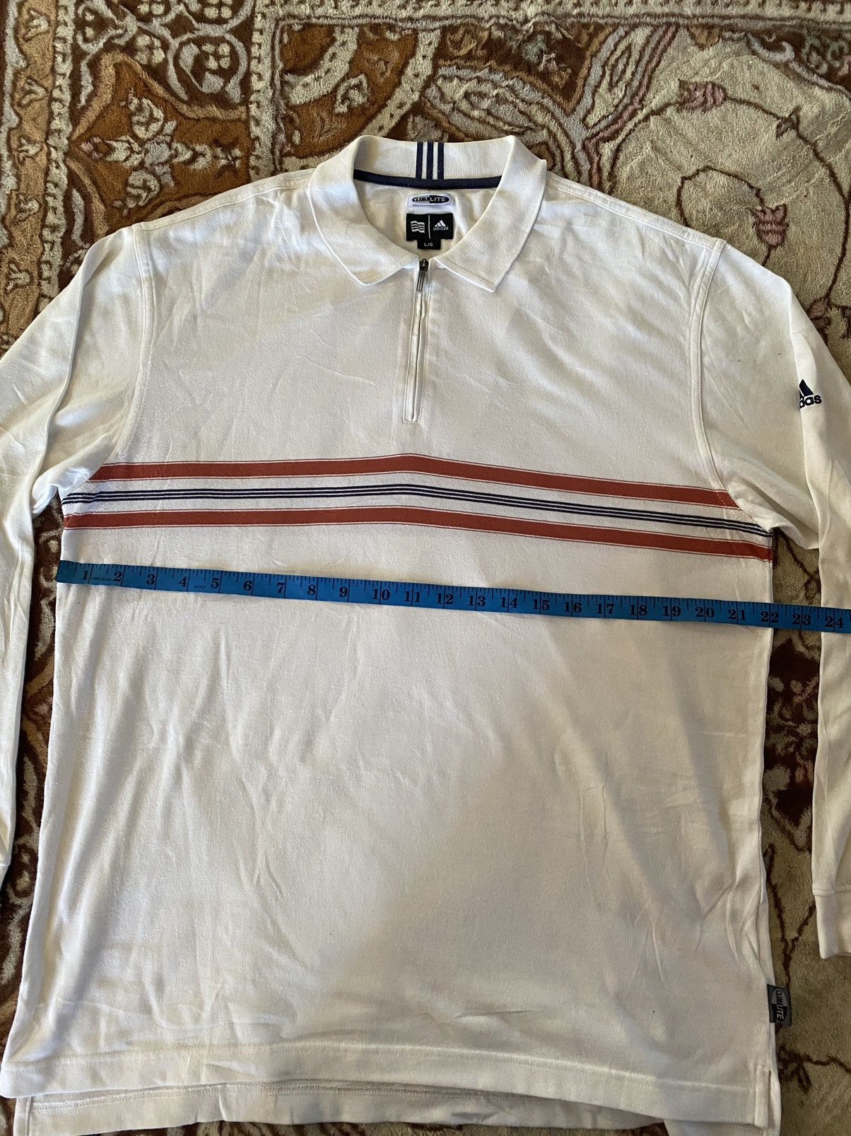 Adidas Vintage Adidas Climalite Striped Long Sleeve Shirt Size US L / EU 52-54 / 3 - 11 Thumbnail