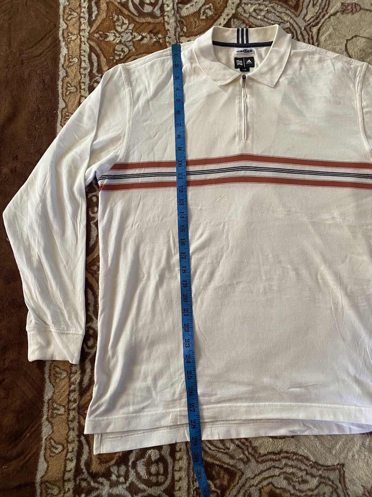 Adidas Vintage Adidas Climalite Striped Long Sleeve Shirt Size US L / EU 52-54 / 3 - 12 Thumbnail
