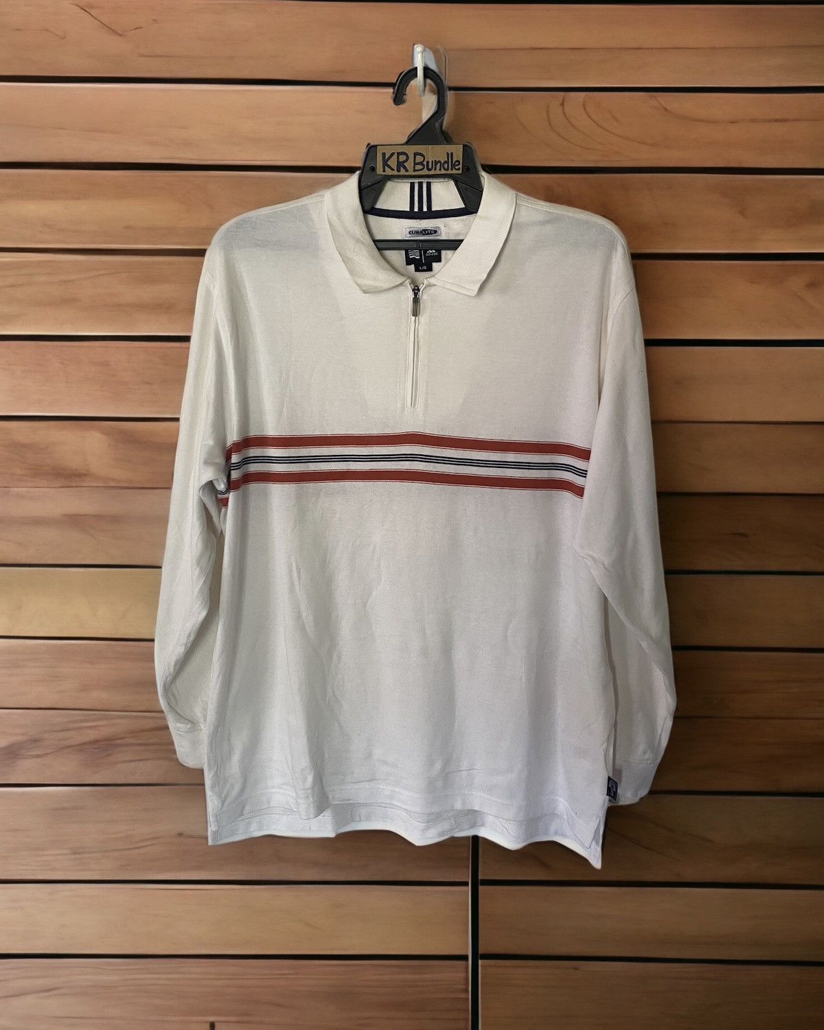 Vintage Adidas Climalite Striped Long Sleeve Shirt