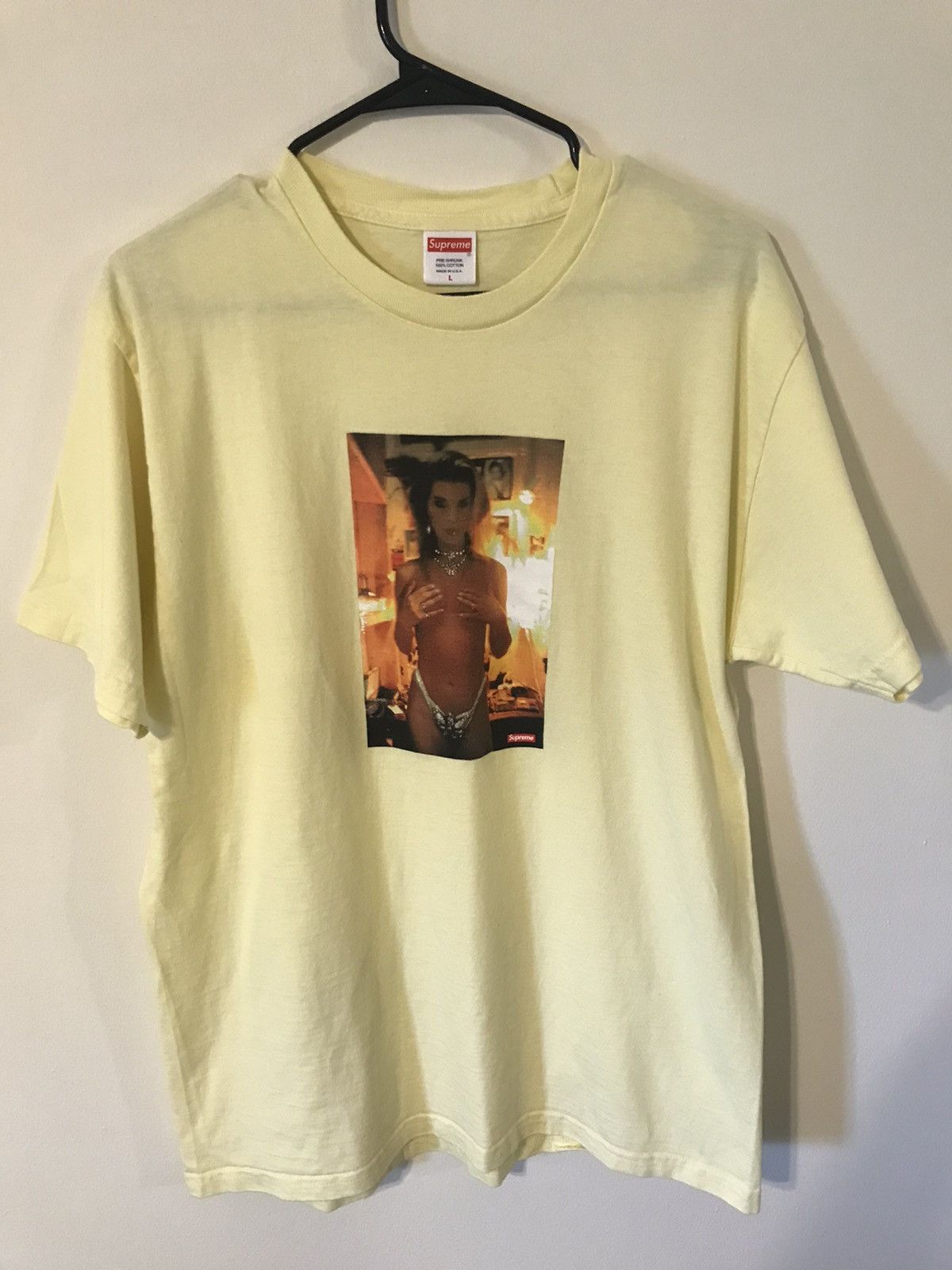 Supreme Nan Goldin Kim in Rhinestone Tee Red