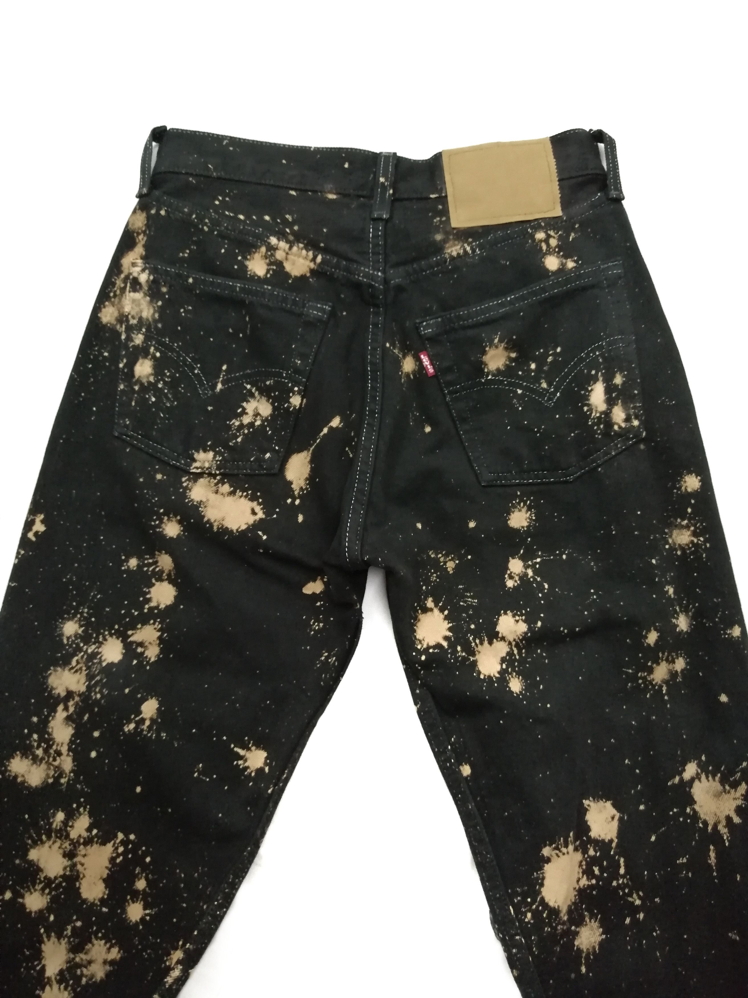 Levi's 🔥 Recustome Levi's Patchwork Distressed Asid Wash Jeans Size US 28 / EU 44 - 5 Thumbnail