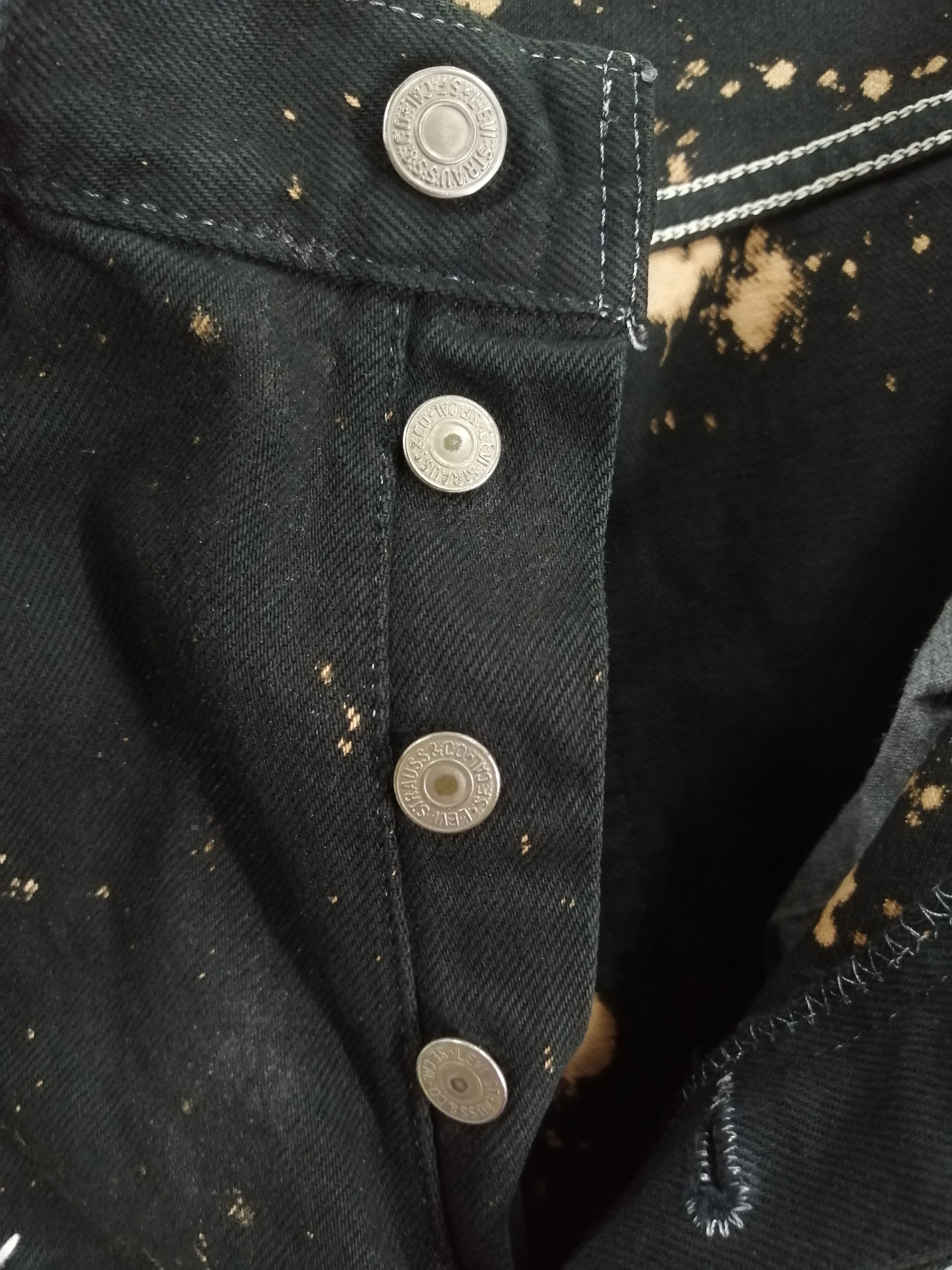 Levi's 🔥 Recustome Levi's Patchwork Distressed Asid Wash Jeans Size US 28 / EU 44 - 8 Thumbnail