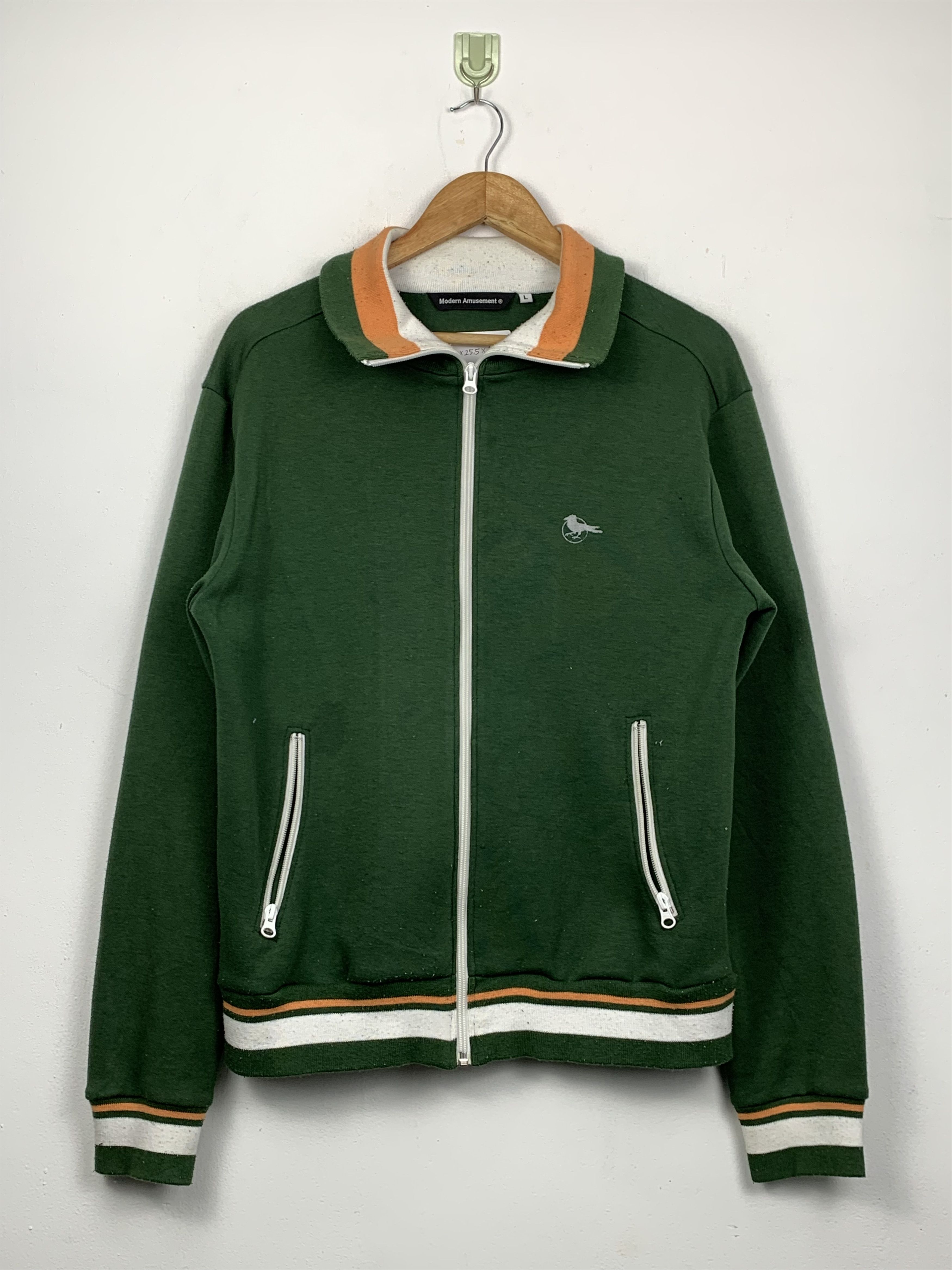image of Modern Amusement Zipper Jacket in Green, Men's (Size Large)