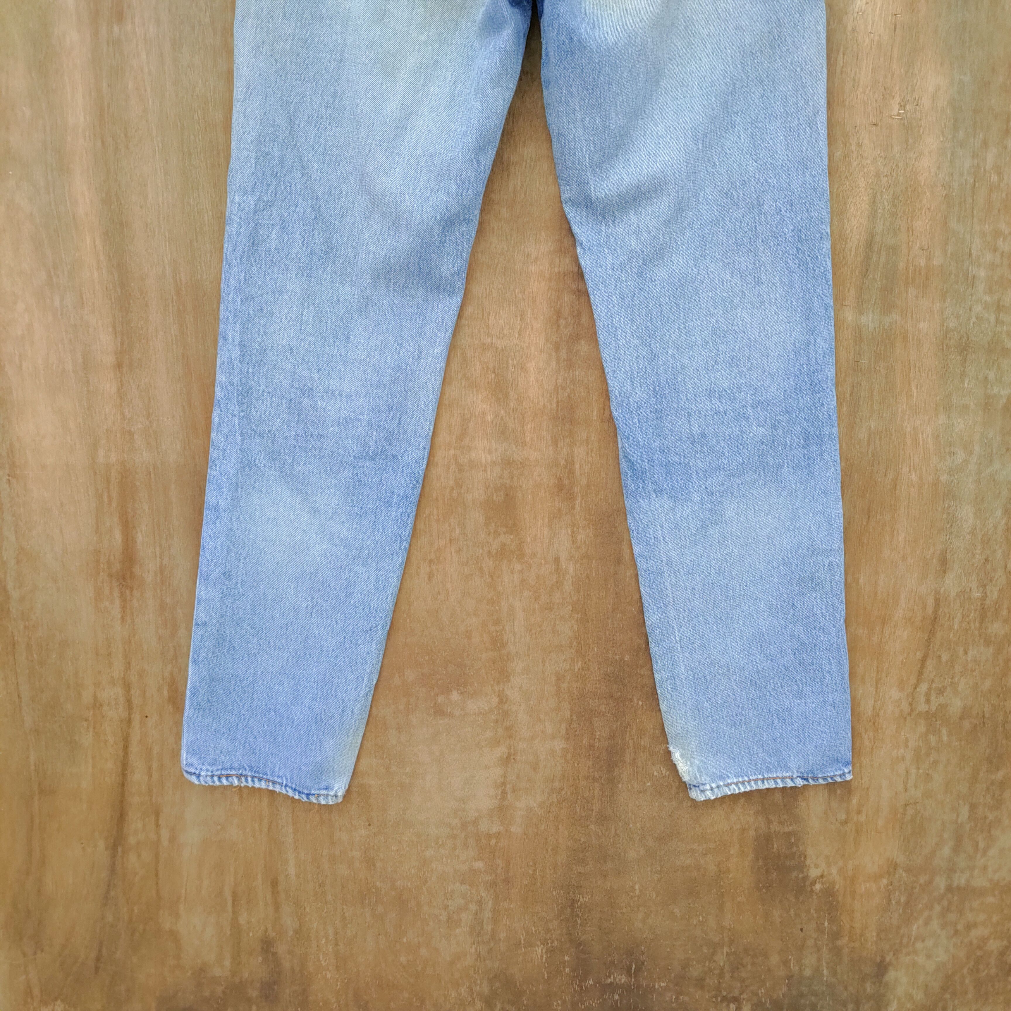 StraightFaded × Vintage BOBSON LIGHT BLUE JEANS/ PATCHWORK USA Size US 29 - 7 Thumbnail