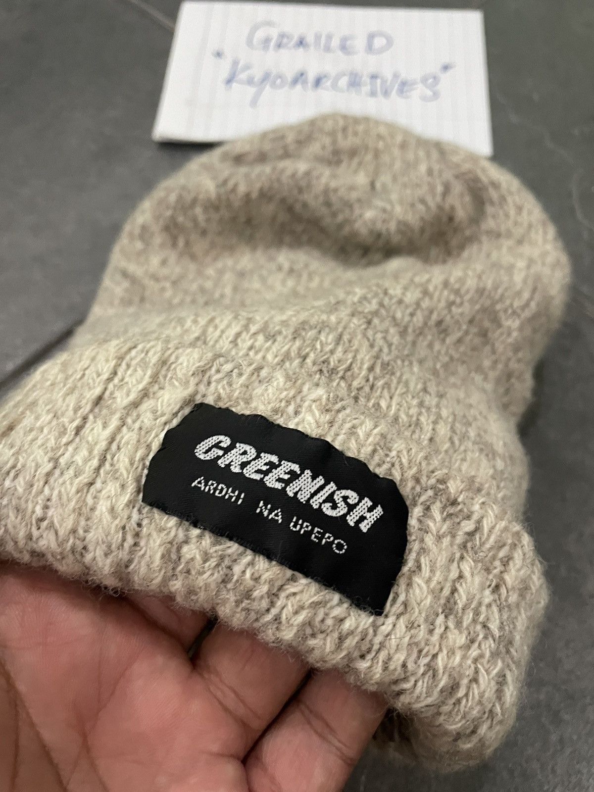 Japanese Brand GREENISH BEANIE HATS Size ONE SIZE - 2 Thumbnail