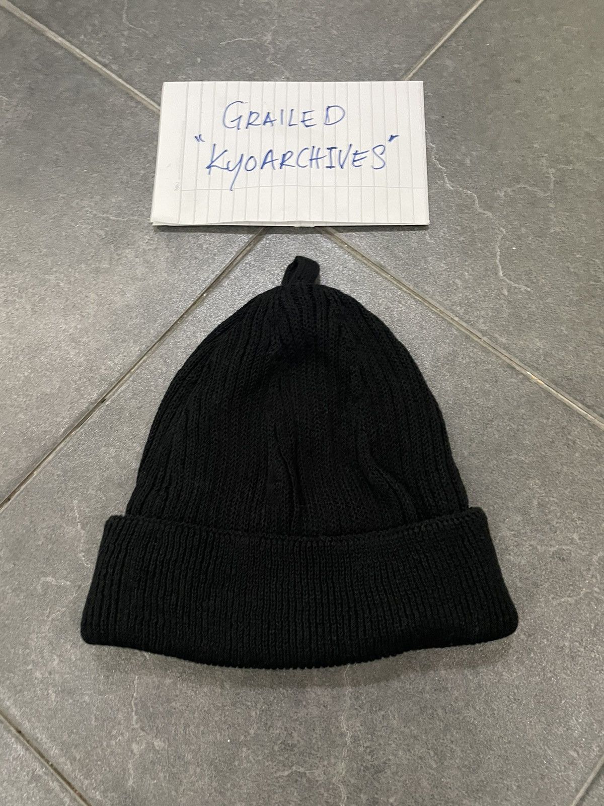 Japanese Brand ILLIAN LOEB BLACK BEANIE Size ONE SIZE - 2 Thumbnail