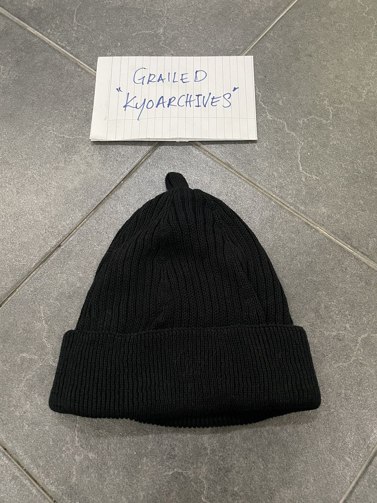 Japanese Brand ILLIAN LOEB BLACK BEANIE Size ONE SIZE - 1 Thumbnail