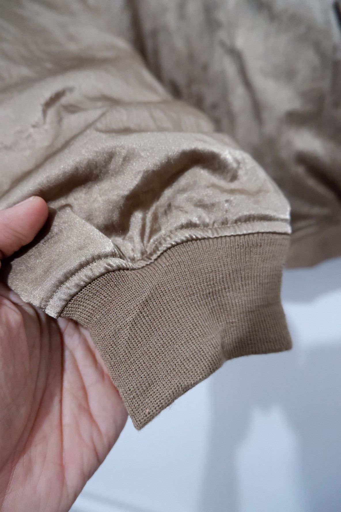 Issey Miyake Vintage 80s Nismo Racing Gold Silk Bomber Jacket Size US L / EU 52-54 / 3 - 4 Thumbnail