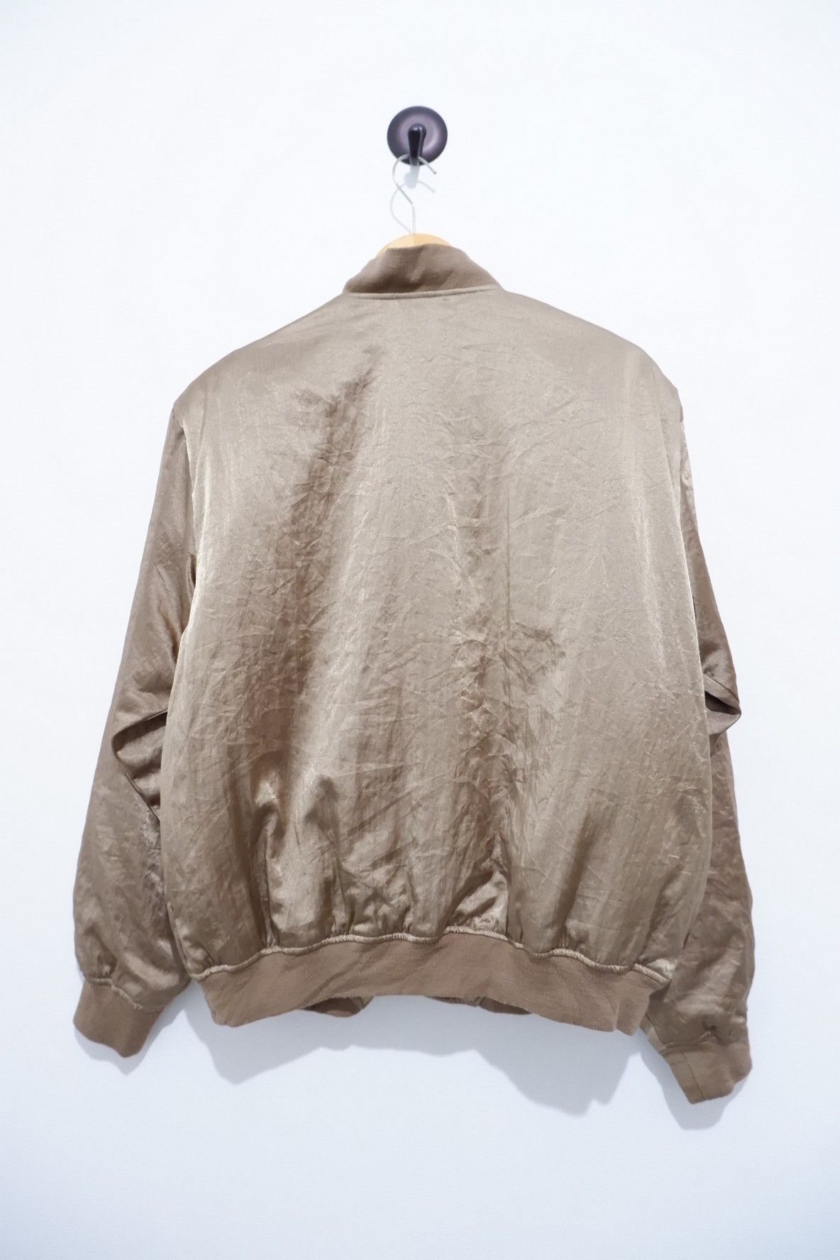 Issey Miyake Vintage 80s Nismo Racing Gold Silk Bomber Jacket Size US L / EU 52-54 / 3 - 2 Thumbnail