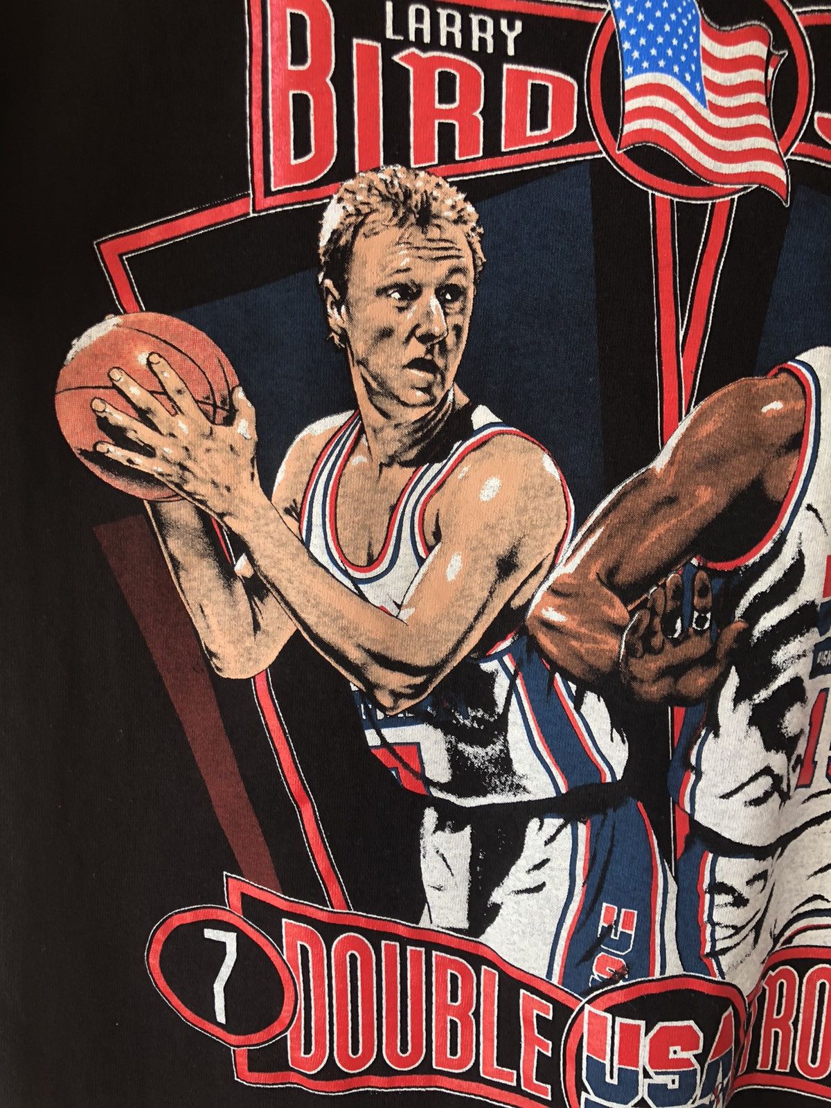 NBA Vintage 90s Magic Johnson Larry Bird USA Basketball Tee Size US L / EU 52-54 / 3 - 4 Thumbnail