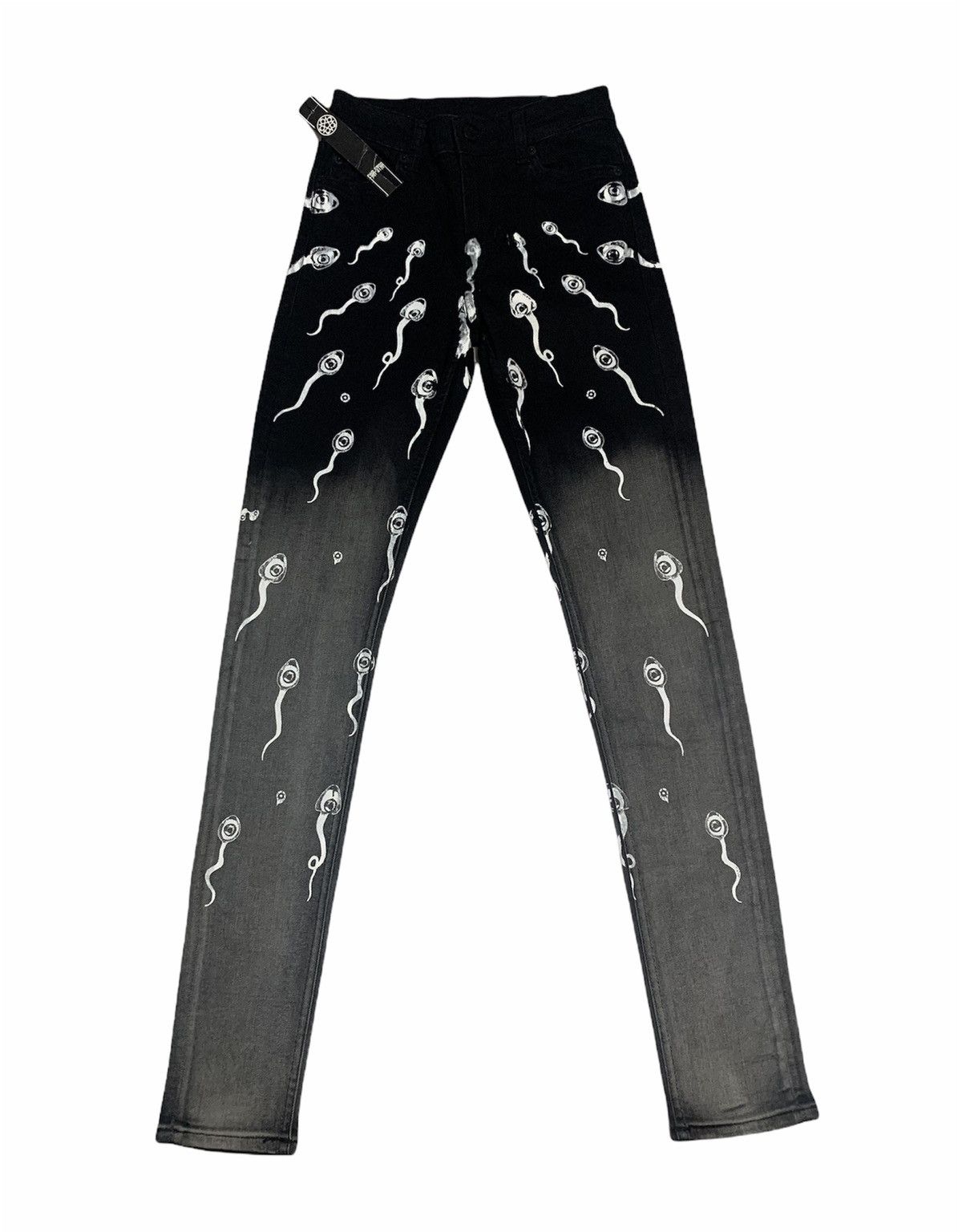 Designer × Japanese Brand BNWT Far Star Japanese Unisex Skinny Stretch Denim Jeans Size 26" / US 2 / IT 38 - 2 Thumbnail
