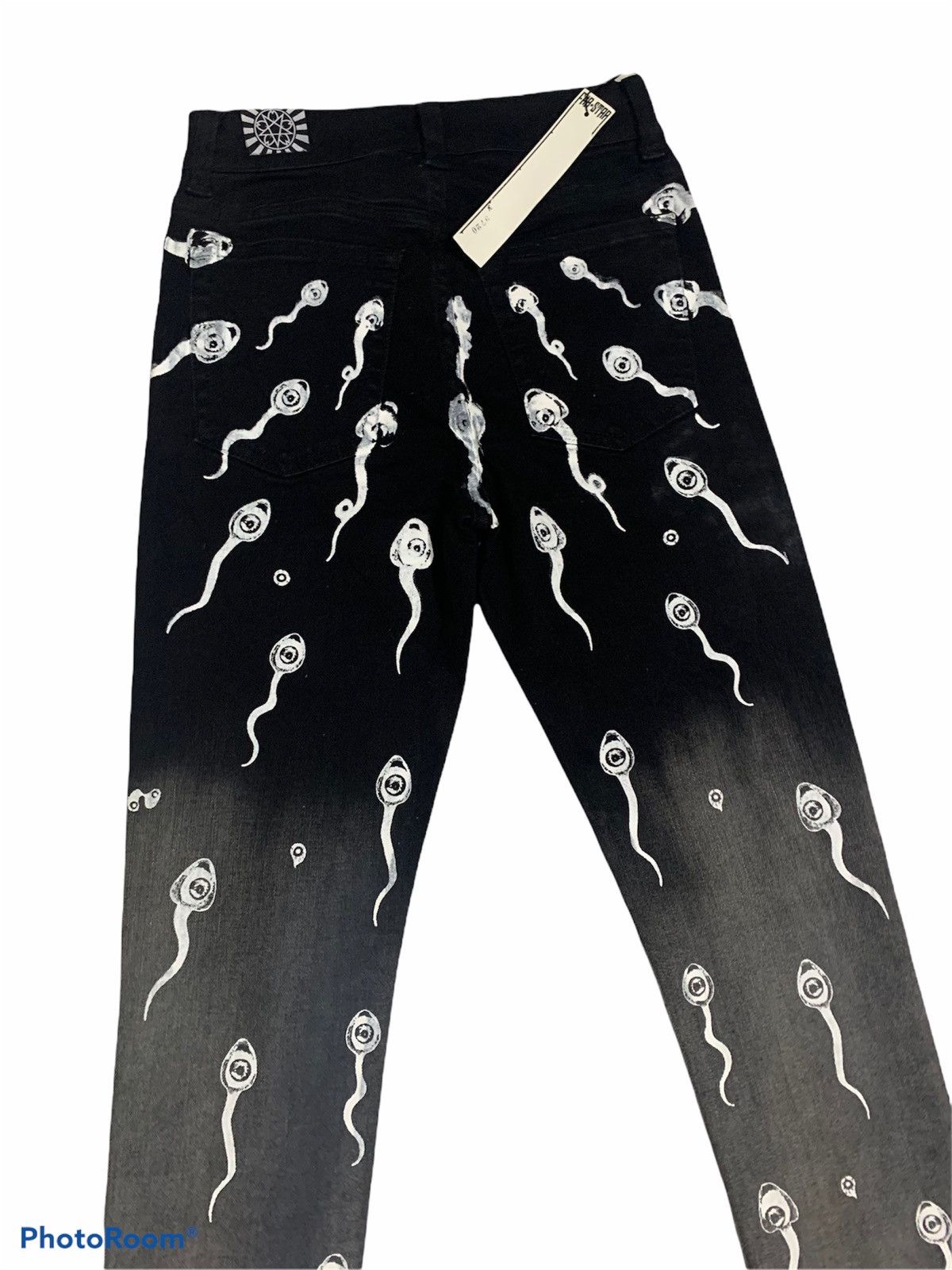 Designer × Japanese Brand BNWT Far Star Japanese Unisex Skinny Stretch Denim Jeans Size 26" / US 2 / IT 38 - 4 Thumbnail