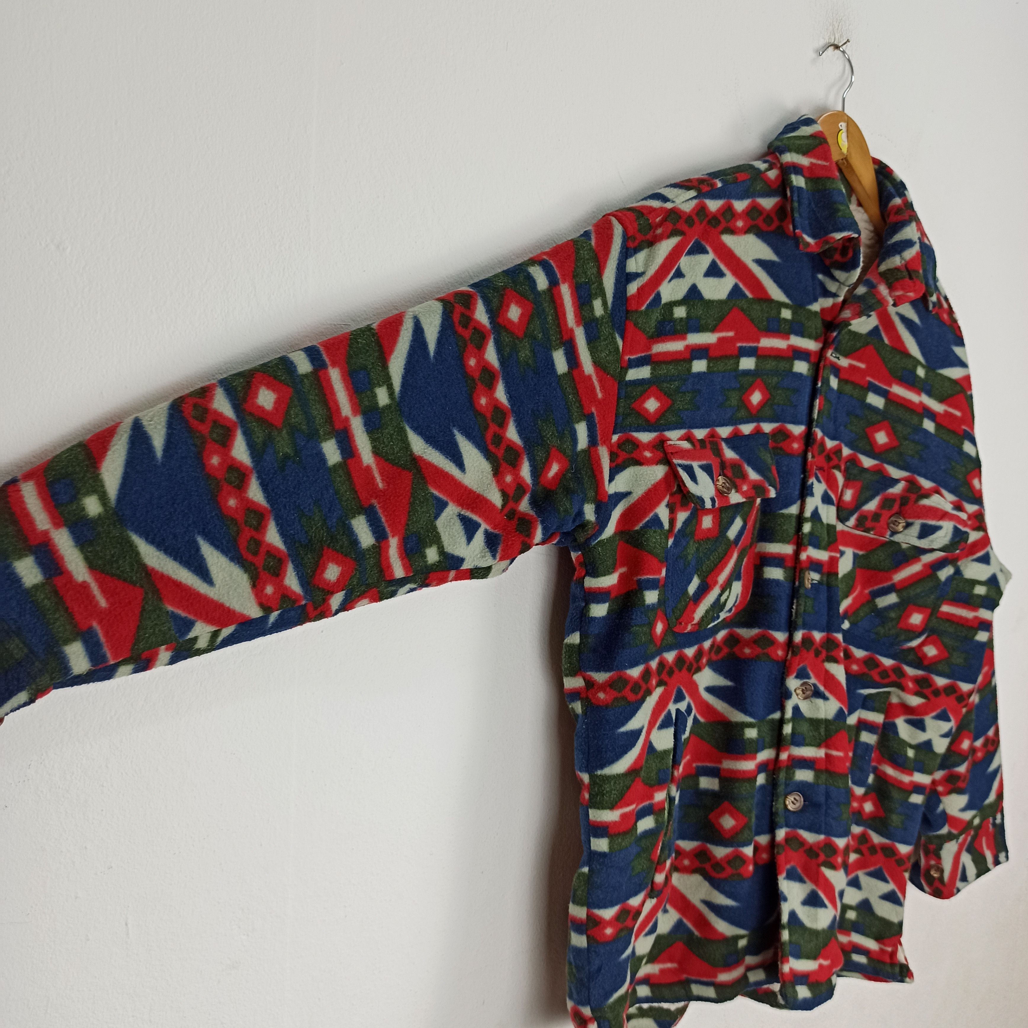 Japanese Brand Vintage🔥 My-Folk Supreme Bliss Navajo Native Polar Fleece Size US L / EU 52-54 / 3 - 3 Thumbnail
