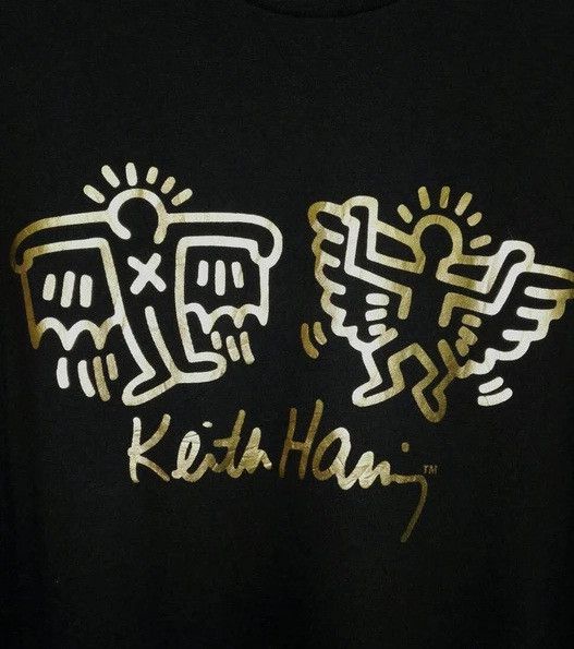Keith Haring Rare🔥 Pop Art Keith Haring Big Logo By Uniqlo Tshirt Size US M / EU 48-50 / 2 - 2 Thumbnail