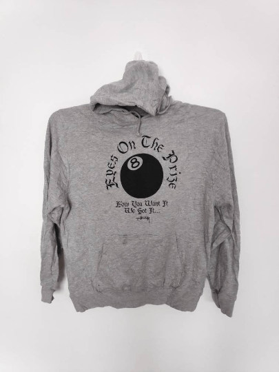 Stussy Vintage Stussy 8 ball Hoodies Pullover Sportwear Streetwear Size US L / EU 52-54 / 3 - 1 Thumbnail