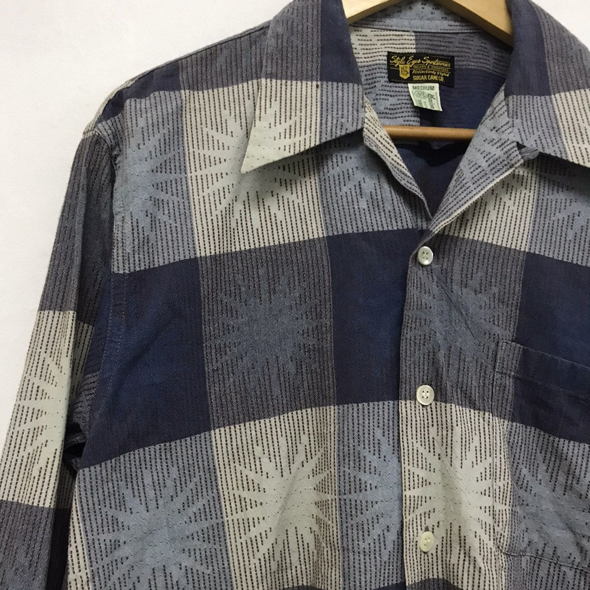Toyo Enterprises Vintage Style Eyes Sugar Cane Long Sleeve Button Up Shirt Size US M / EU 48-50 / 2 - 4 Thumbnail