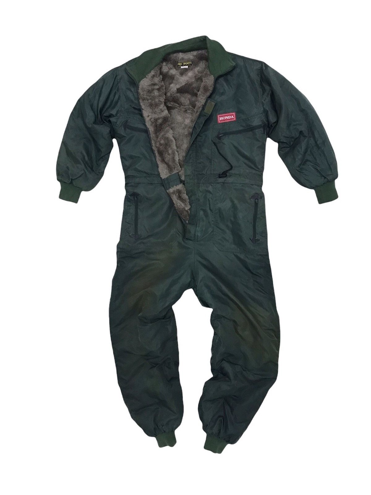 Vintage Vintage Honda Sherpa Faux Fur Mechanic Winter Coveralls Grailed