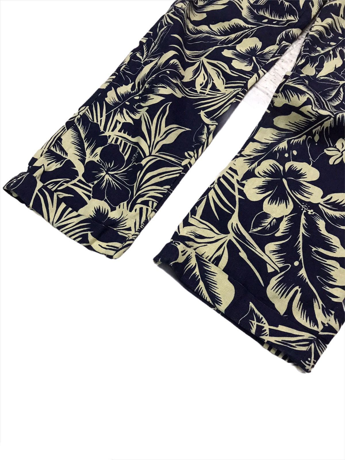 Designer Wellmade M&S Fullprinted Hawaii Motif Linen / Cotton Pants Size US 33 - 3 Thumbnail