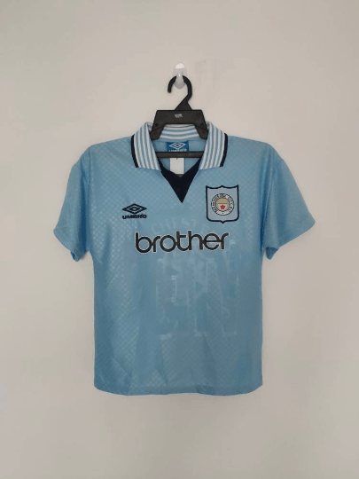 Umbro Vintage 90s Manchester City 1991-1993 Home Jersey Kids Size US XXS / EU 40 - 1 Thumbnail