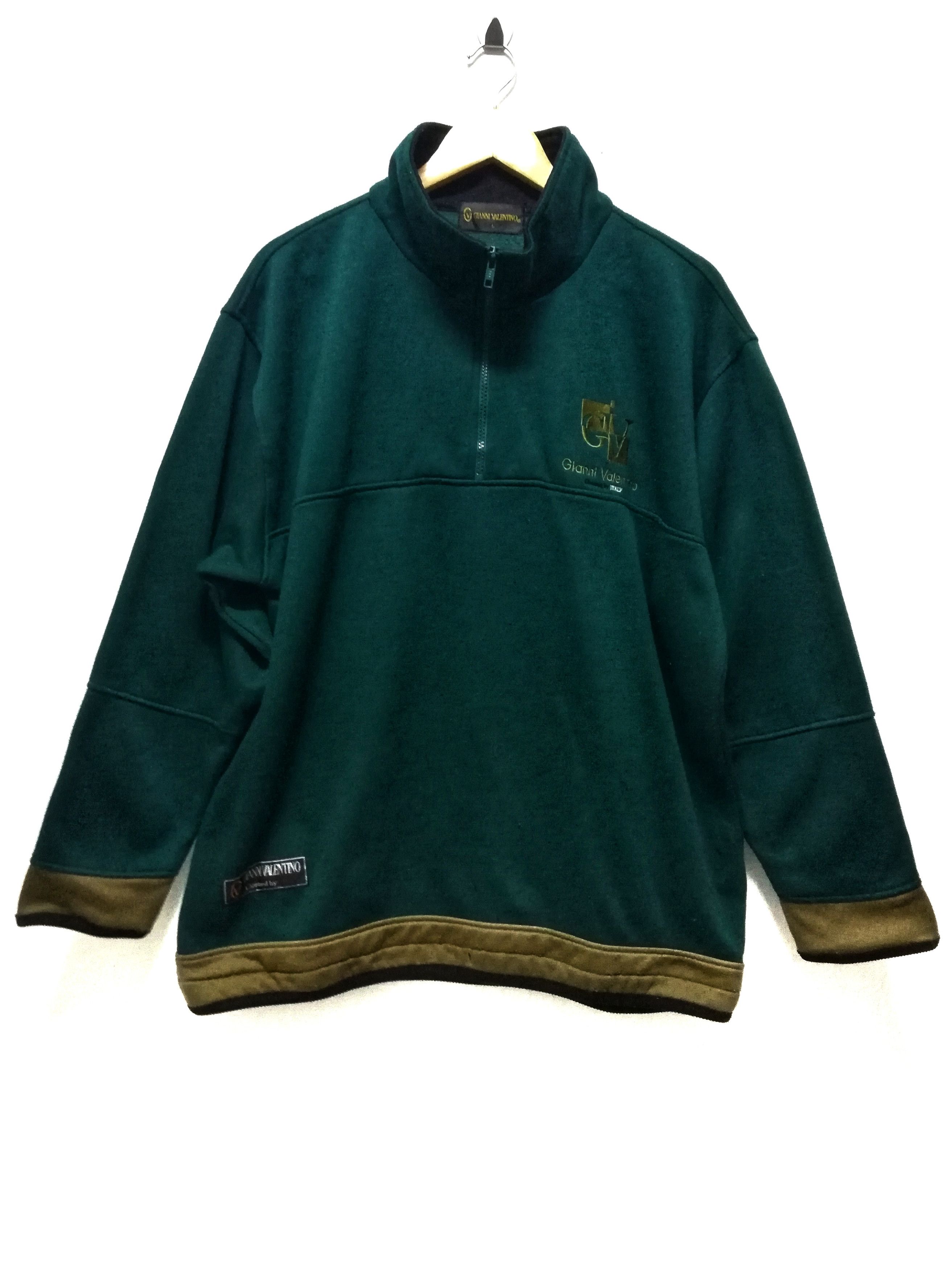Gianni Valentino × Valentino × Vintage 🔥Vintage Gianni Velentino Half Zipper Crewneck Sweatshirt Size US L / EU 52-54 / 3 - 2 Thumbnail