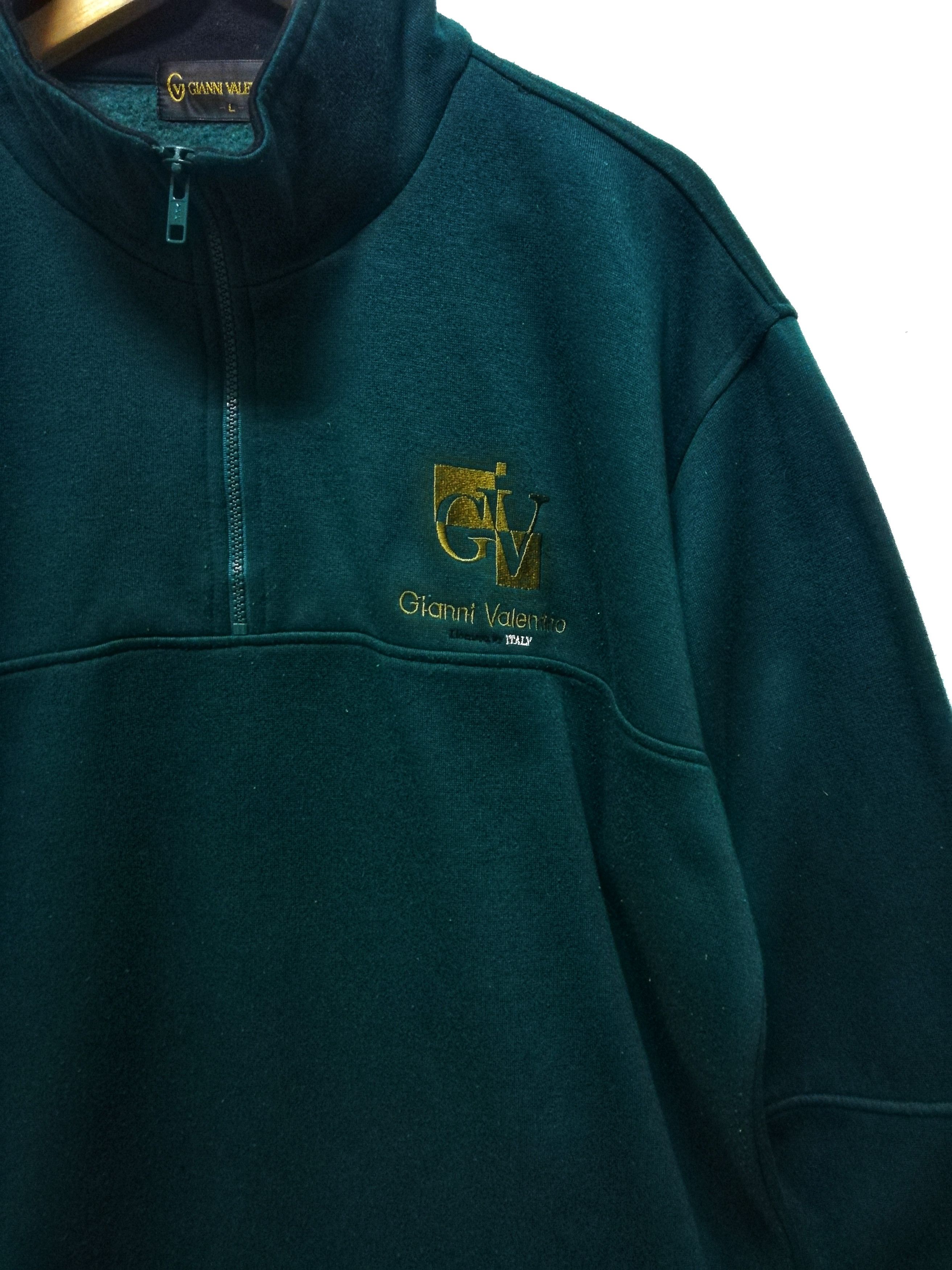 Gianni Valentino × Valentino × Vintage 🔥Vintage Gianni Velentino Half Zipper Crewneck Sweatshirt Size US L / EU 52-54 / 3 - 3 Thumbnail