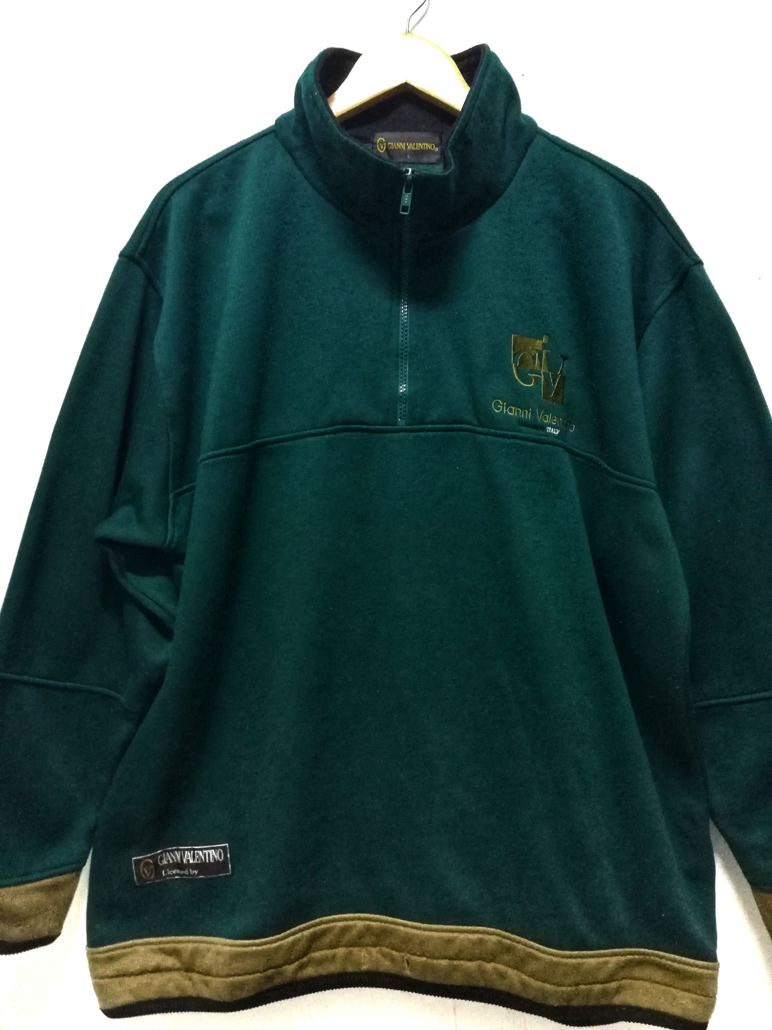 Gianni Valentino × Valentino × Vintage 🔥Vintage Gianni Velentino Half Zipper Crewneck Sweatshirt Size US L / EU 52-54 / 3 - 5 Thumbnail