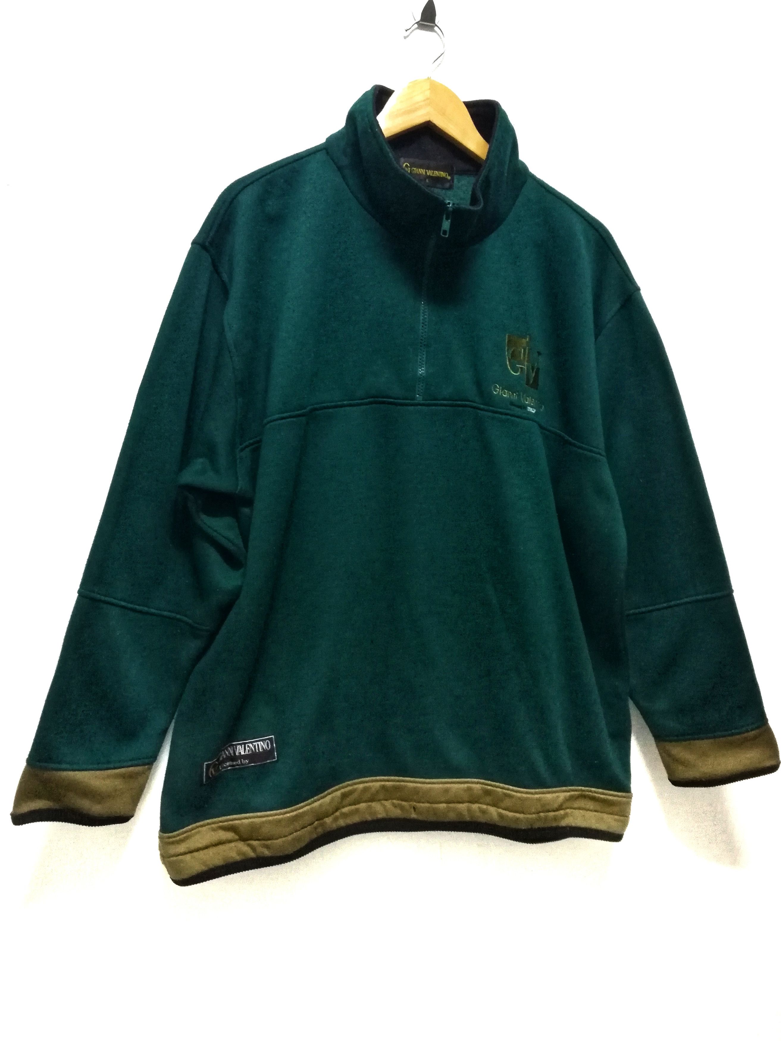 Gianni Valentino × Valentino × Vintage 🔥Vintage Gianni Velentino Half Zipper Crewneck Sweatshirt Size US L / EU 52-54 / 3 - 1 Thumbnail
