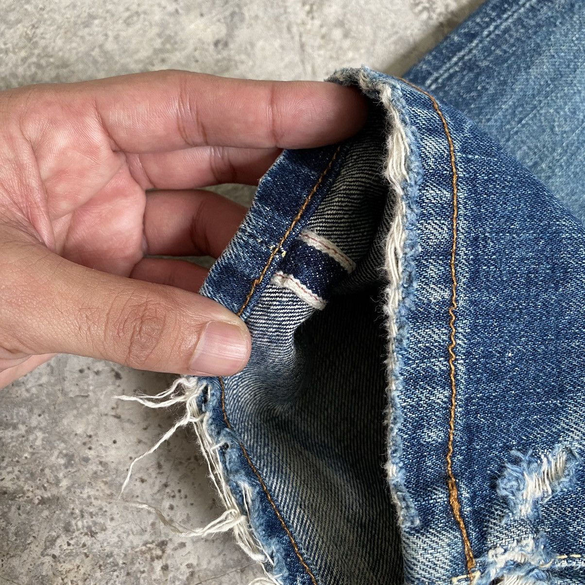 Hysteric Glamour VTG 90’s Hysteric Glamour Faded Blue Ripped Selvedge Jeans Size US 30 / EU 46 - 7 Thumbnail