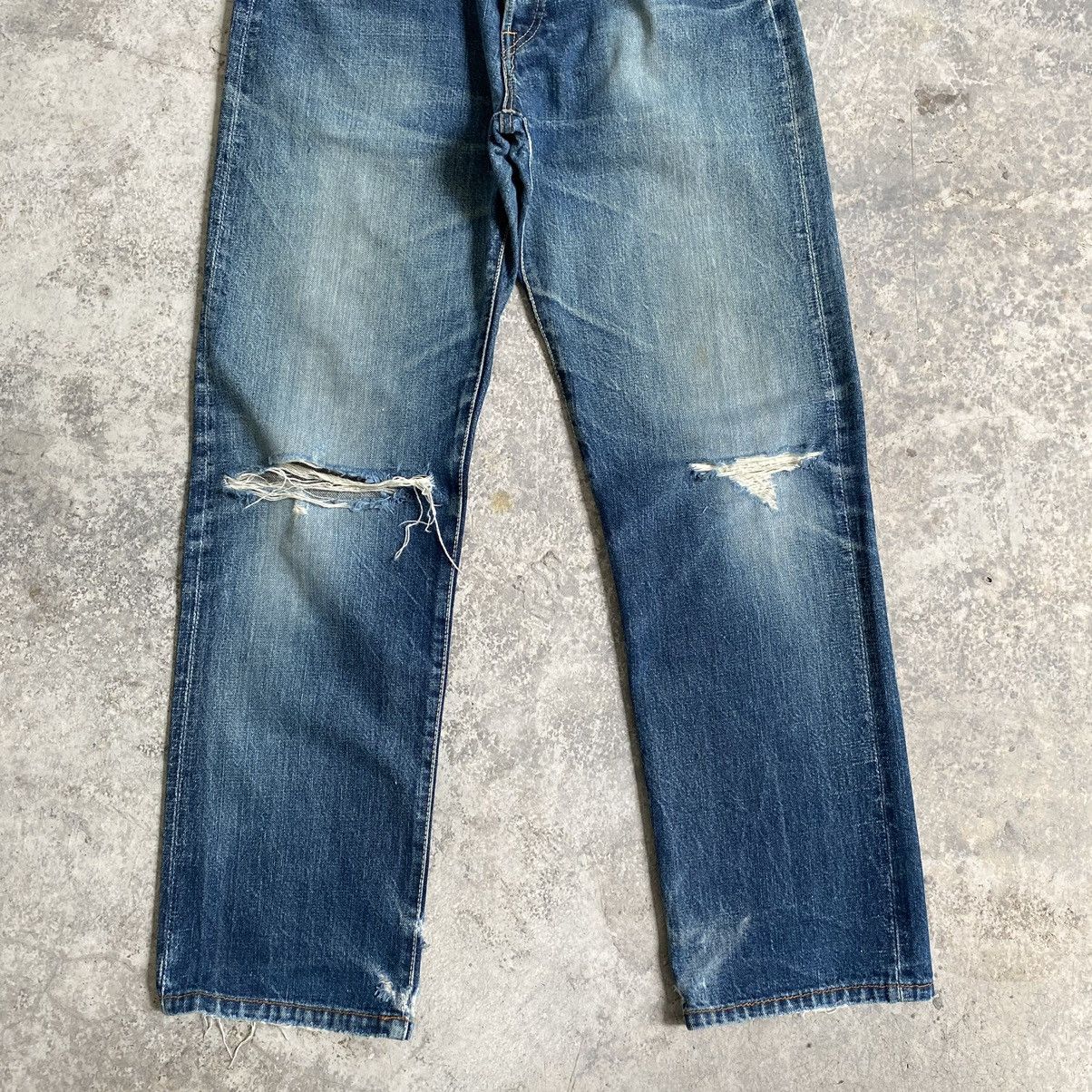 Hysteric Glamour VTG 90’s Hysteric Glamour Faded Blue Ripped Selvedge Jeans Size US 30 / EU 46 - 3 Thumbnail