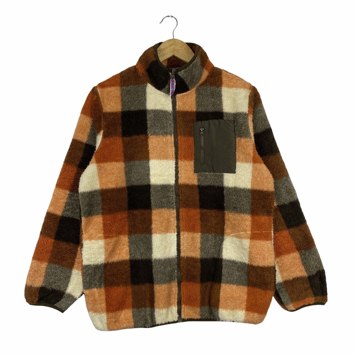 Vintage JOLIE COPAIN TARTAN DESIGN FLEECE ZIPPER SWEATER Size US S / EU 44-46 / 1 - 1 Thumbnail