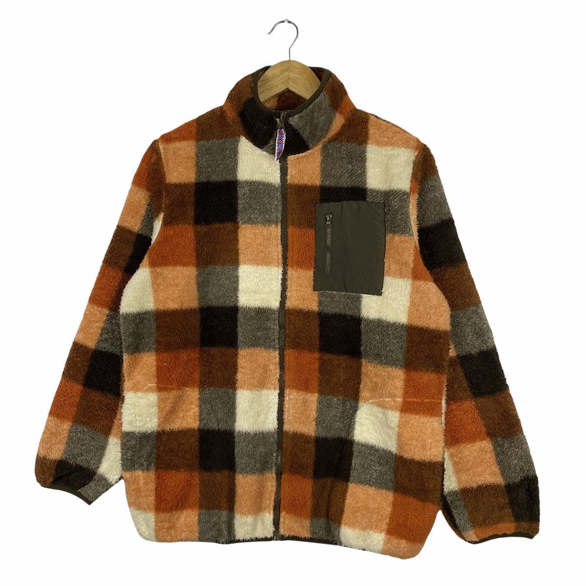 Vintage JOLIE COPAIN TARTAN DESIGN FLEECE ZIPPER SWEATER Size US S / EU 44-46 / 1 - 3 Thumbnail