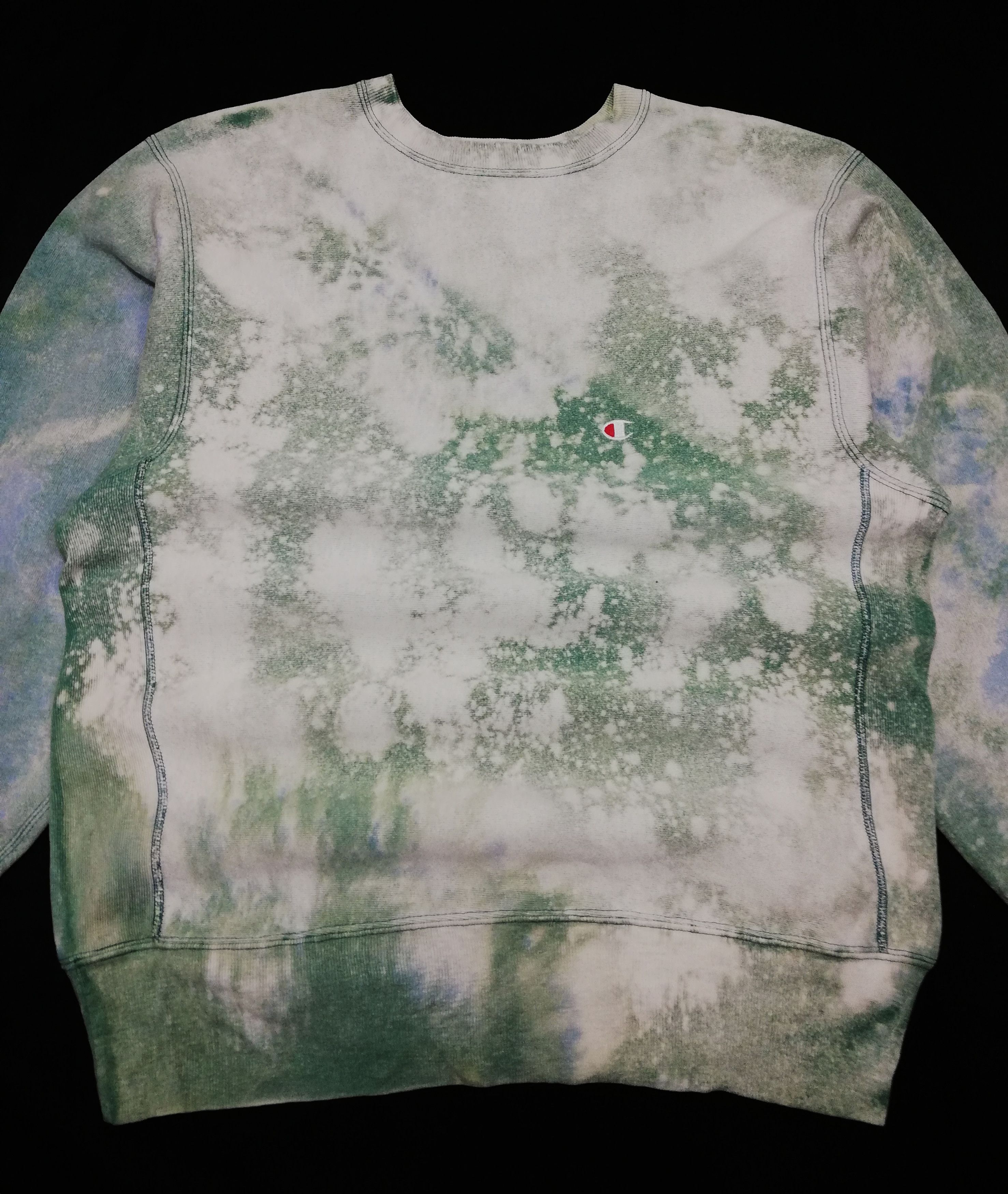 Champion × Vintage 🔥Channpion Reverse Weave Custom AcidWash Long Sleeve Shirt Size US XL / EU 56 / 4 - 4 Thumbnail