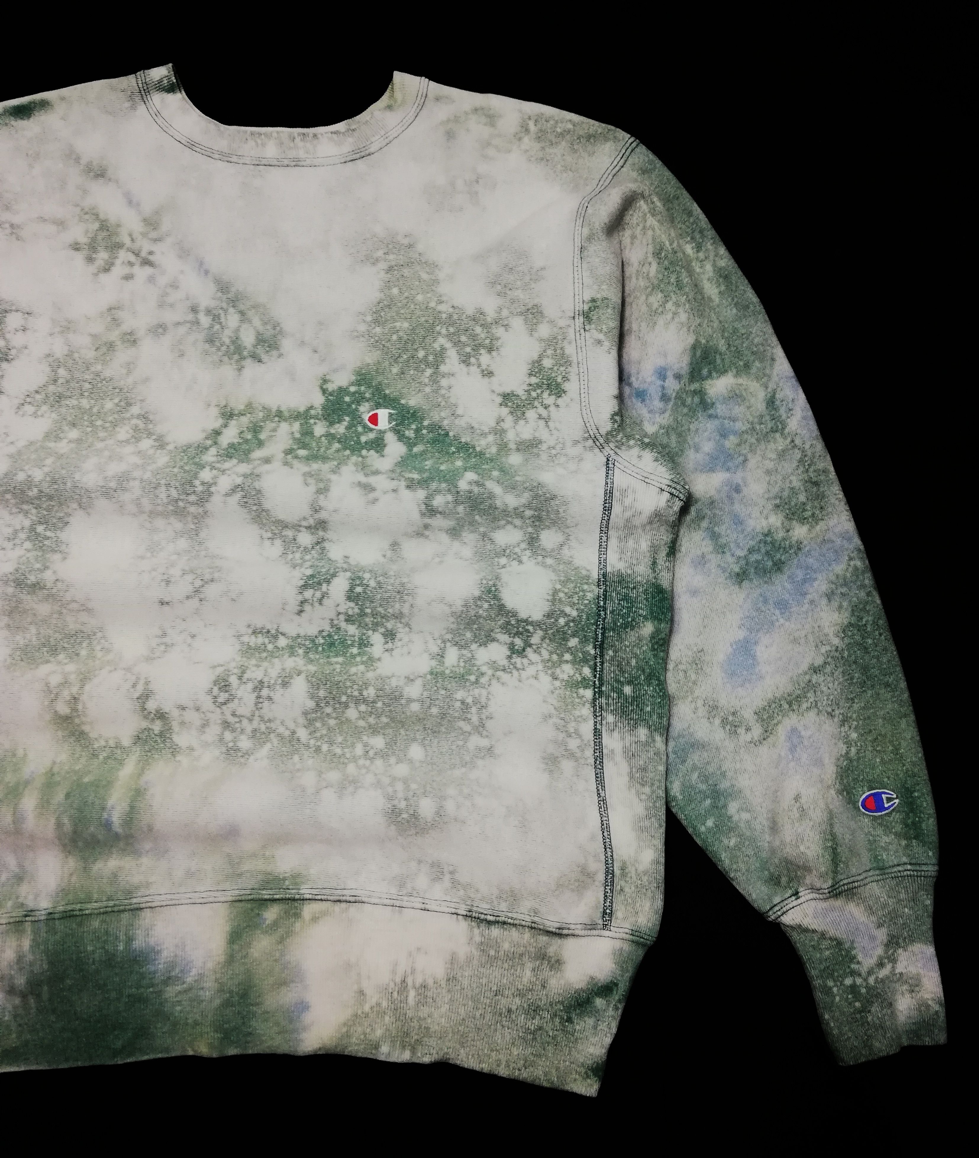 Champion × Vintage 🔥Channpion Reverse Weave Custom AcidWash Long Sleeve Shirt Size US XL / EU 56 / 4 - 3 Thumbnail