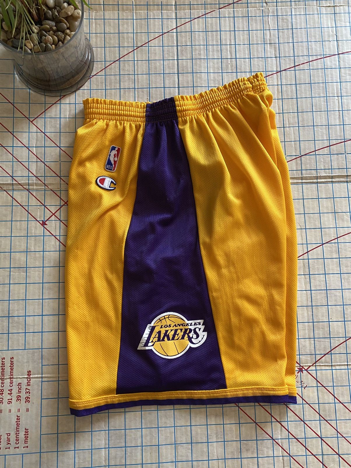Champion × NBA × Vintage Vintage Champion LA Lakers Basketball Shorts Fits 32-33 Size US 32 / EU 48 - 8 Thumbnail