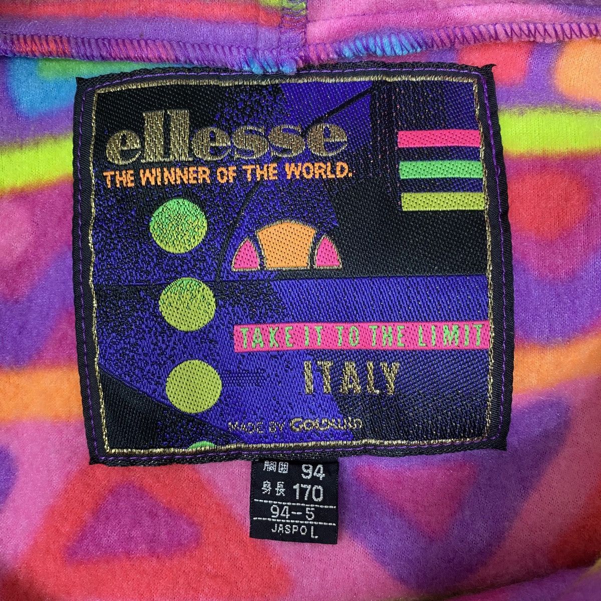Ellesse × Vintage VINTAGE ELLESSE ITALIA FULLPRINT FLEECE HOODIE SWEATER Size US L / EU 52-54 / 3 - 5 Thumbnail