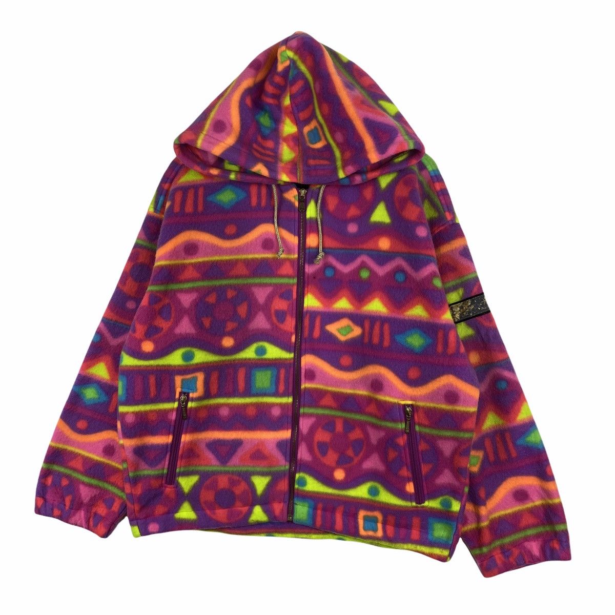 Ellesse × Vintage VINTAGE ELLESSE ITALIA FULLPRINT FLEECE HOODIE SWEATER Size US L / EU 52-54 / 3 - 3 Thumbnail