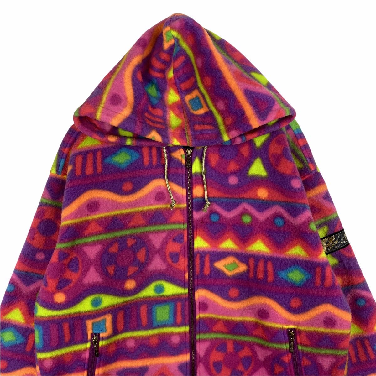 Ellesse × Vintage VINTAGE ELLESSE ITALIA FULLPRINT FLEECE HOODIE SWEATER Size US L / EU 52-54 / 3 - 4 Thumbnail