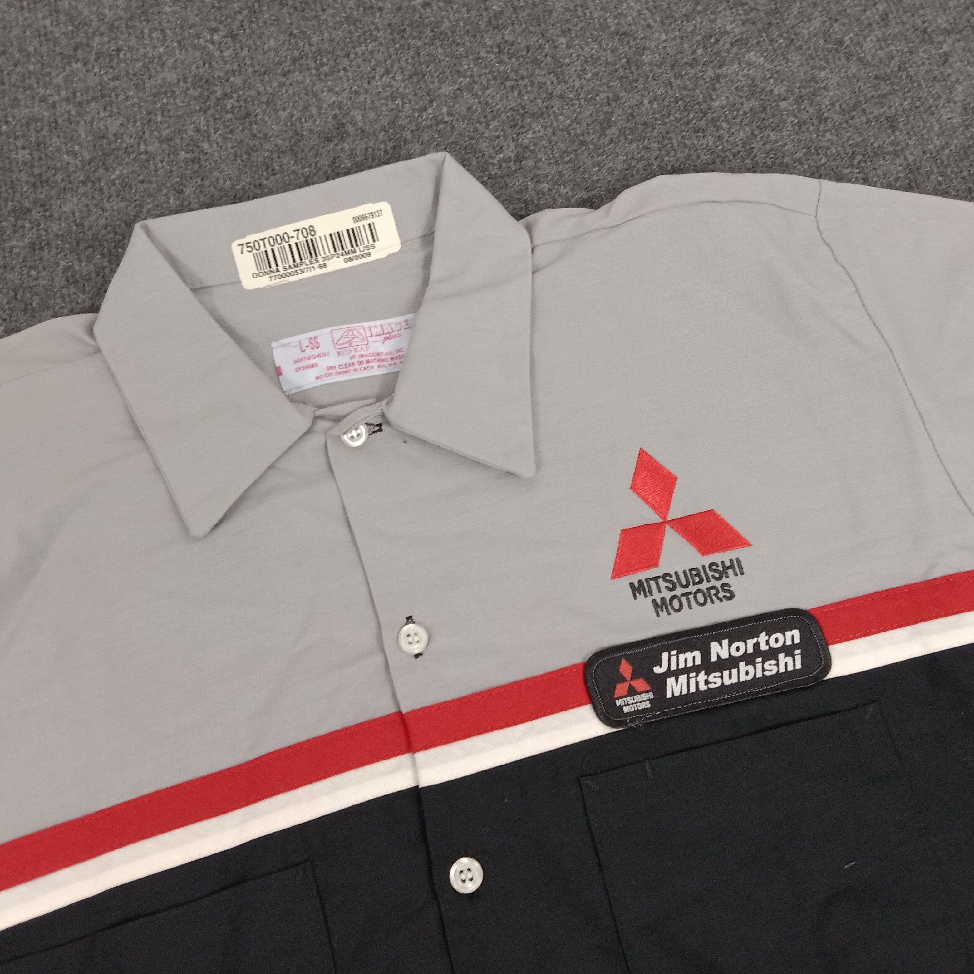 Japanese Brand × Vintage Mitsubishi Motorsport Japanese Racing Team Shirt Size US XXL / EU 58 / 5 - 2 Thumbnail