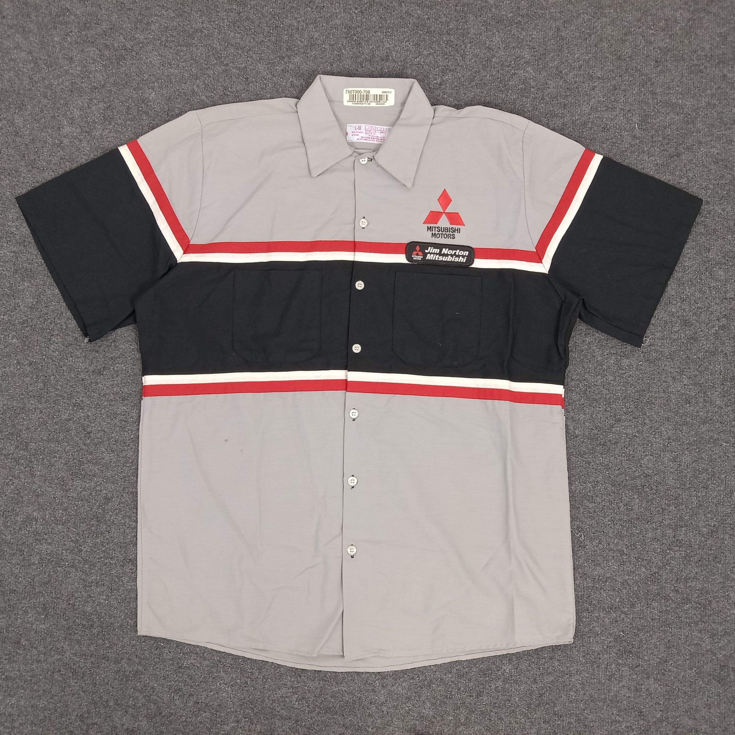Japanese Brand × Vintage Mitsubishi Motorsport Japanese Racing Team Shirt Size US XXL / EU 58 / 5 - 1 Thumbnail