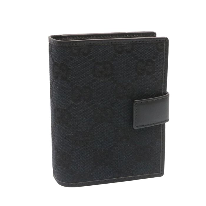 Gucci GUCCI GG Canvas Mini Notebook Cover Ballpoint Pen Black Auth ...